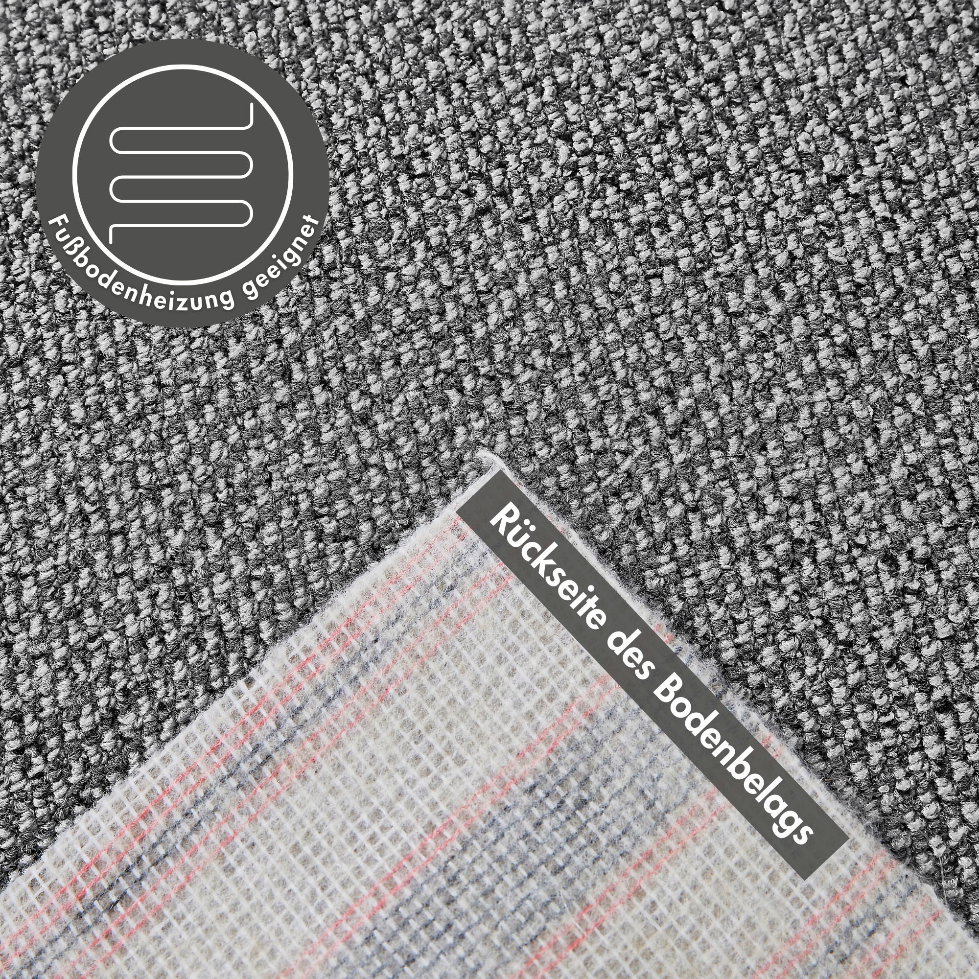 Andiamo Teppichboden »Tulsa, Schlinge, Made in Belgium«, rechteckig, 6 mm Höhe, meliert, Breite 400 cm oder 500 cm, strapazierfähig & pflegeleicht