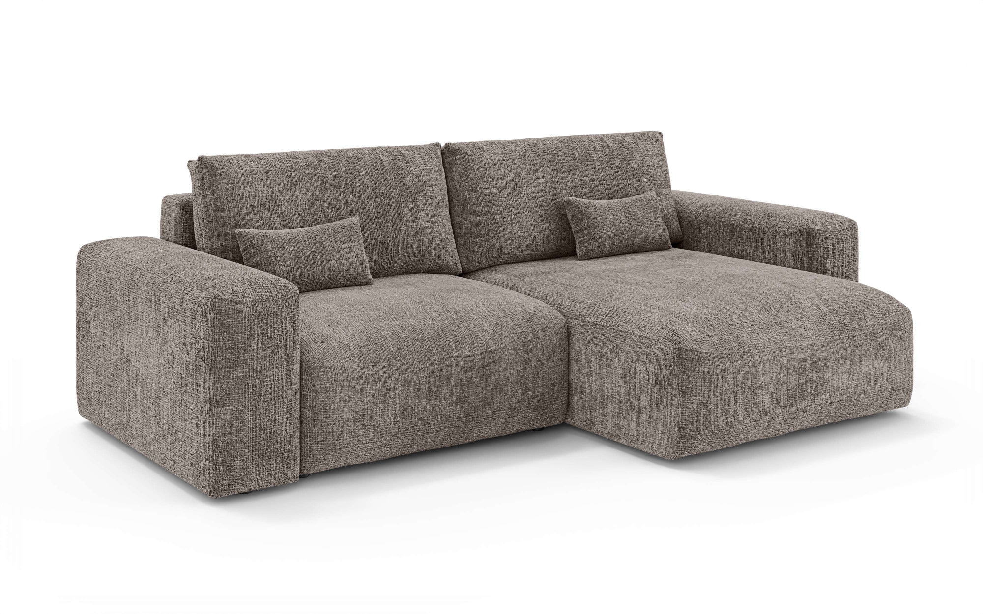 OTTO home Ecksofa »MATTS Schlafsofa mit Bettkasten, Maße B/T/H: 265/159/89 cm«, L-Form mit Recamiere rechts oder links, hoher Sitzkomfort