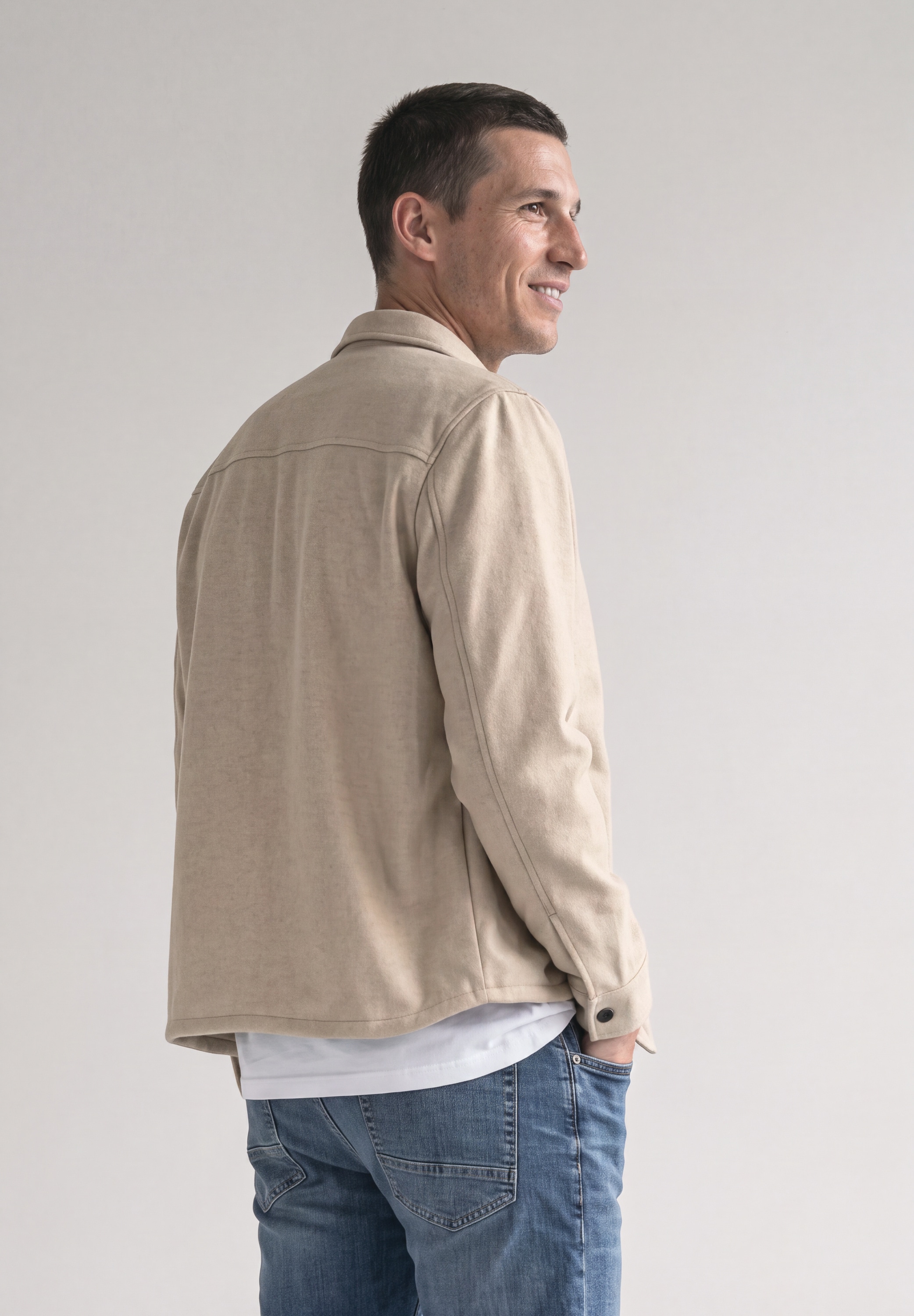 STREET ONE MEN Kurzjacke ohne Kapuze mit durchgehender Knopfleiste vorn