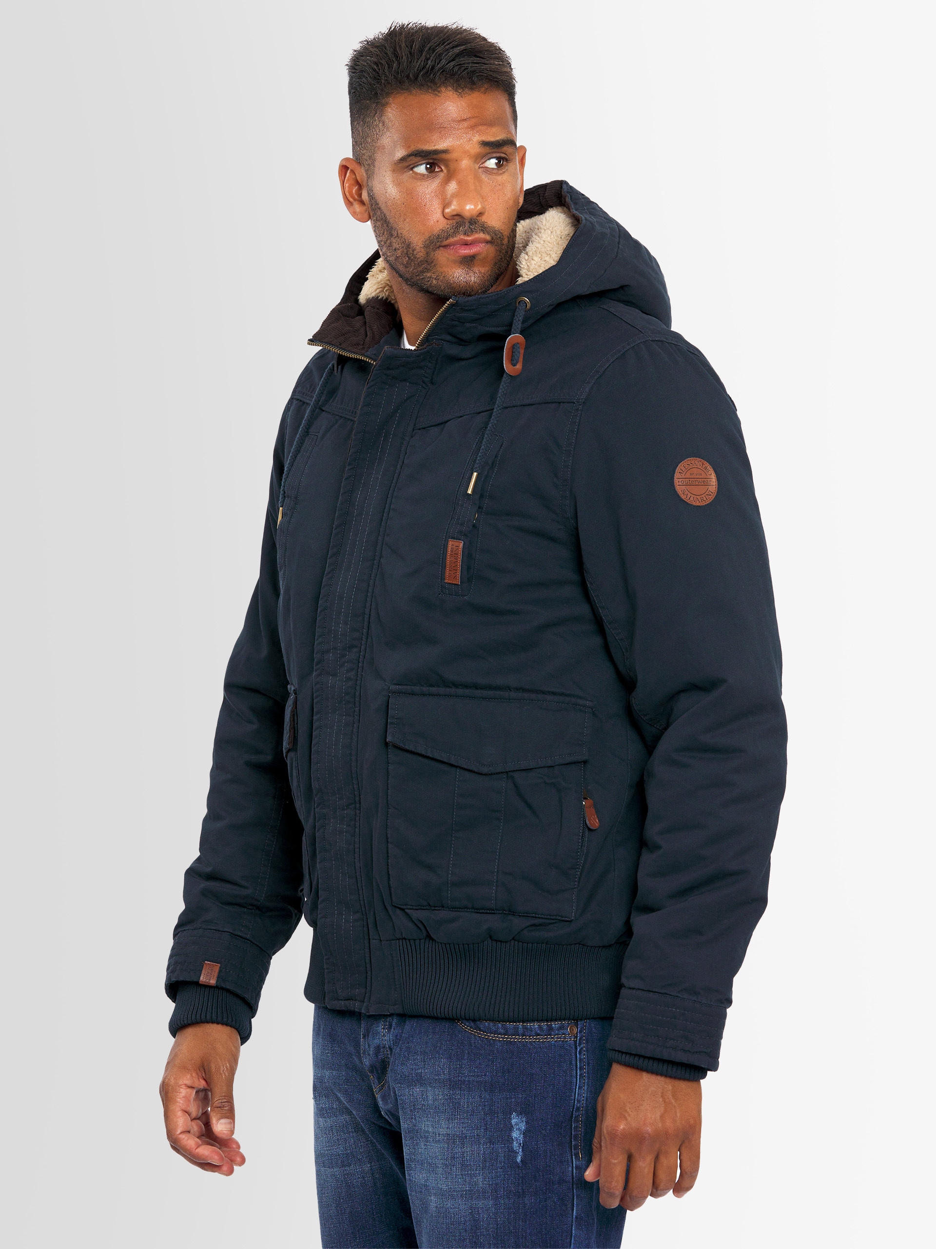 Alessandro Salvarini Winterjacke »ASRigio«, mit warmem Teddyfell