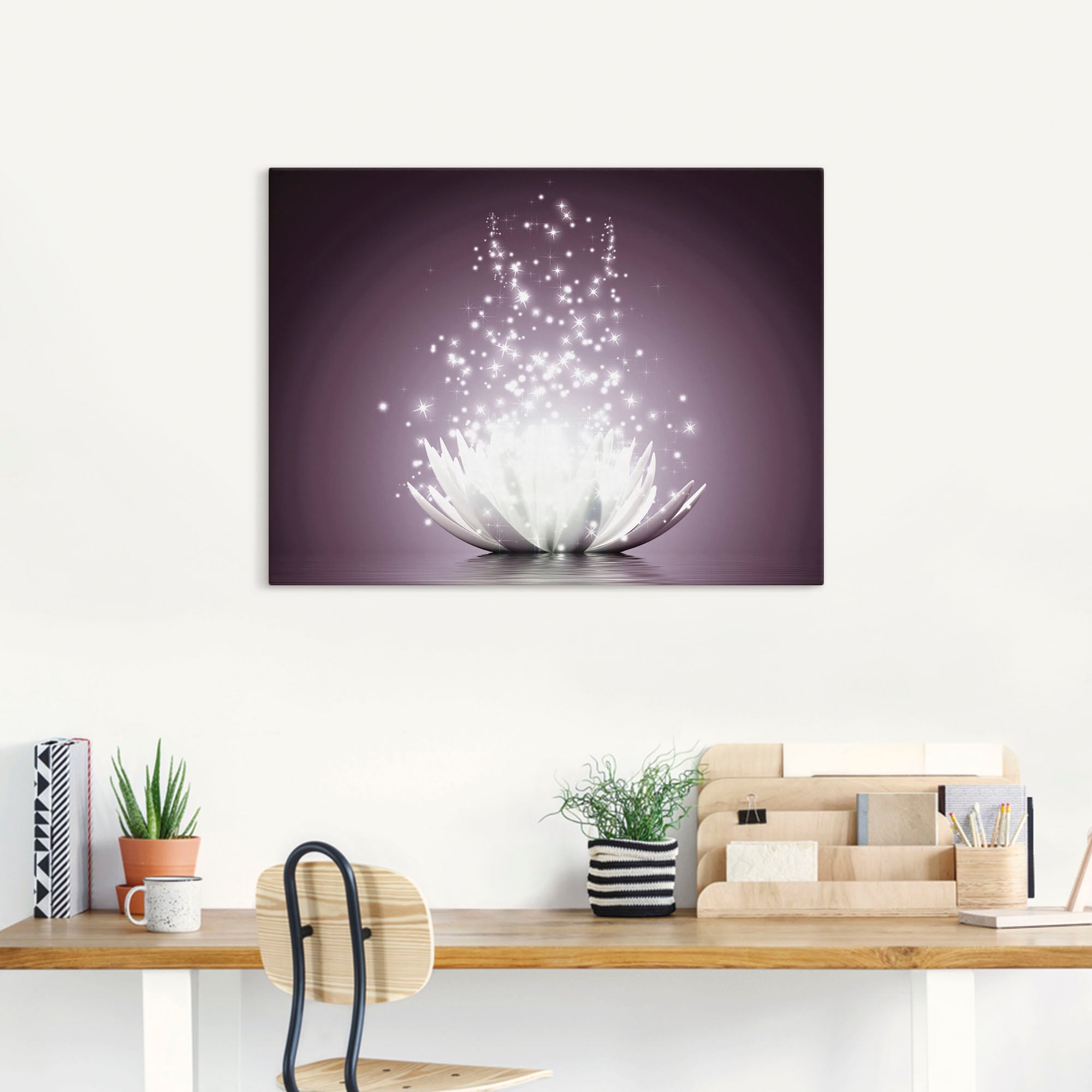 Artland Wandbild »Magie der Lotus-Blume«, Blumen, (1 St.), als Leinwandbild, Poster, Wandaufkleber in verschied. Größen