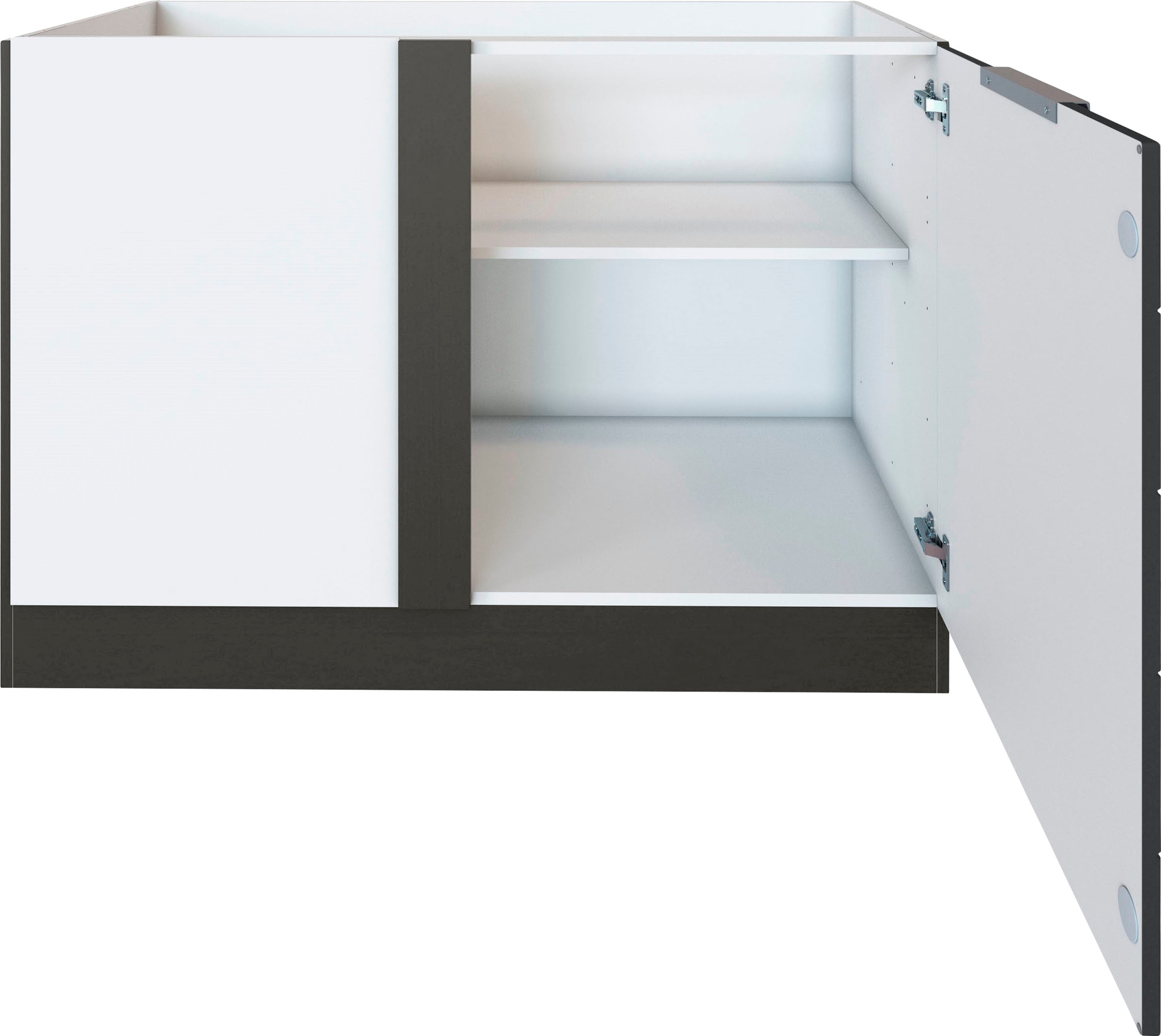 Thumbnail - KOCHSTATION Eckunterschrank "KS-Luhe", 120 cm breit, hochwertige MDF-Fronten mit waagerechter Lisene