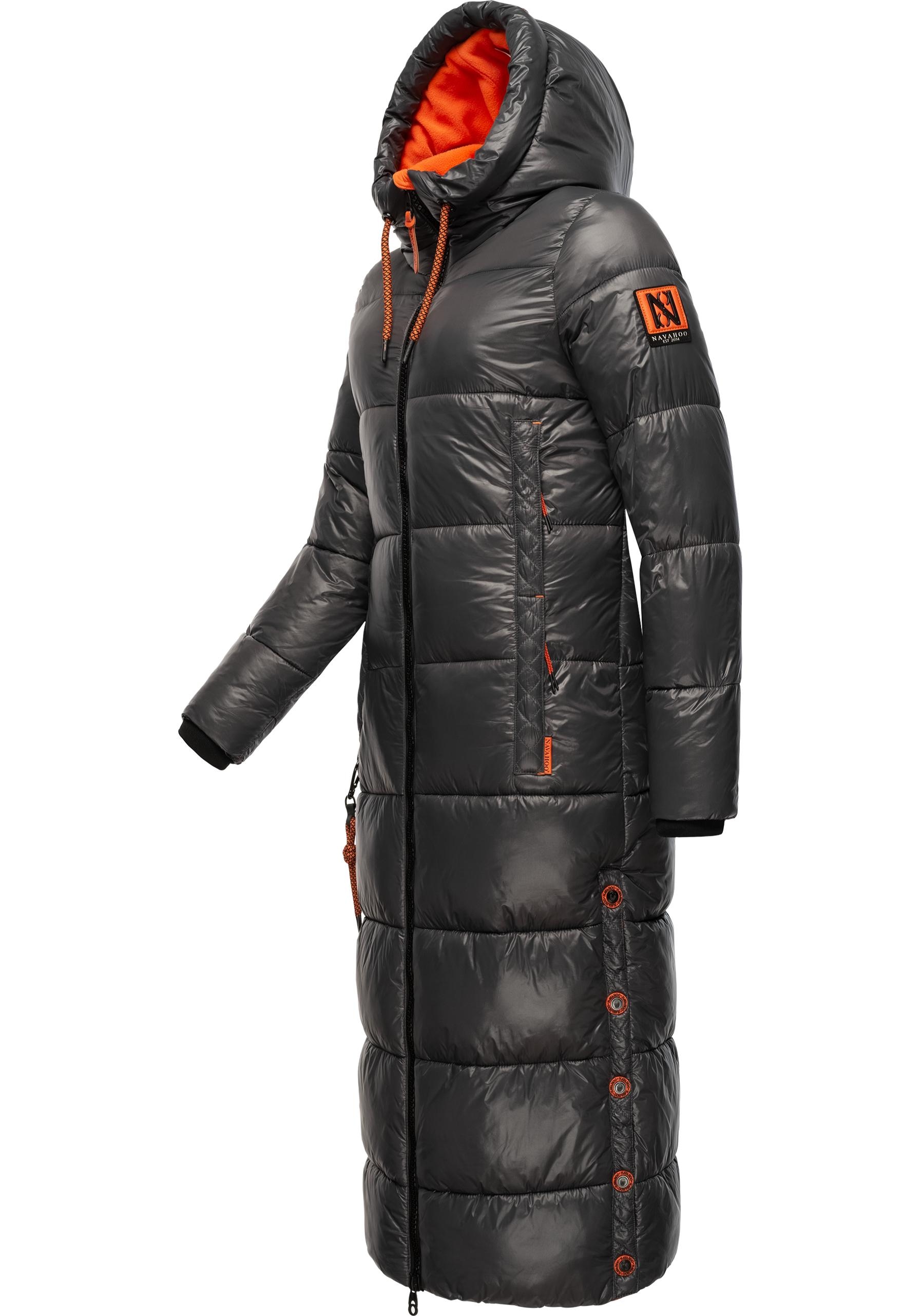 Navahoo Steppmantel »Schmuseengel«, warm gefütterte Winter Steppjacke mit Kontrastdetails