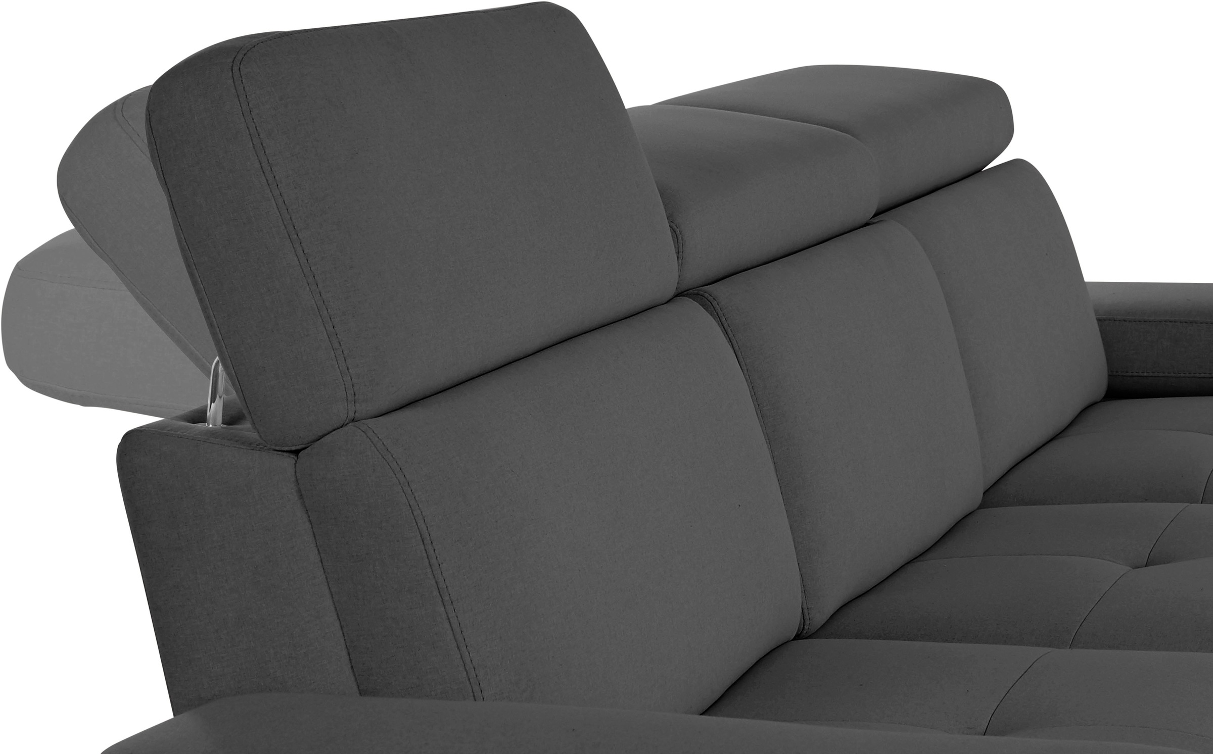 Places of Style Ecksofa »Kilado, L-Form,«, mit Relaxfunktion, verstellbarer Armlehne, Kopfteilverstellung