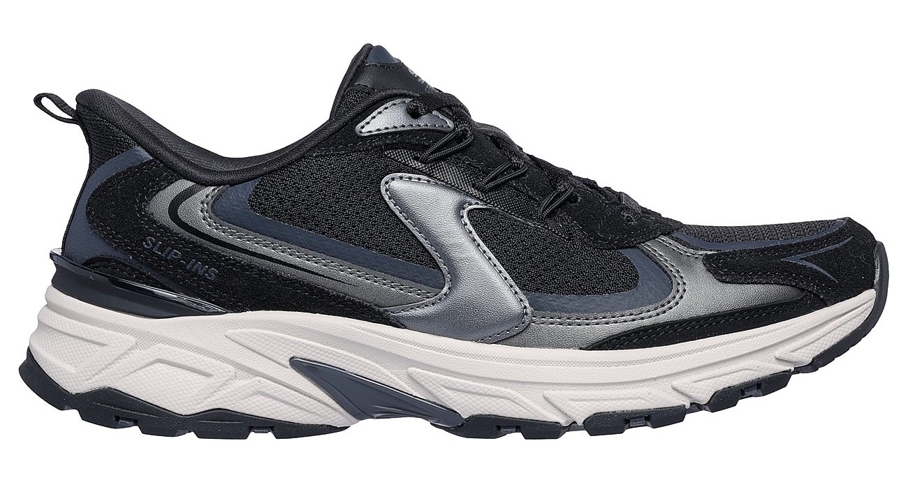 Skechers Slip-On Sneaker »STAMINA SPORT«, Retro Sneaker, Schnürschuh mit Metallic-Besätzen