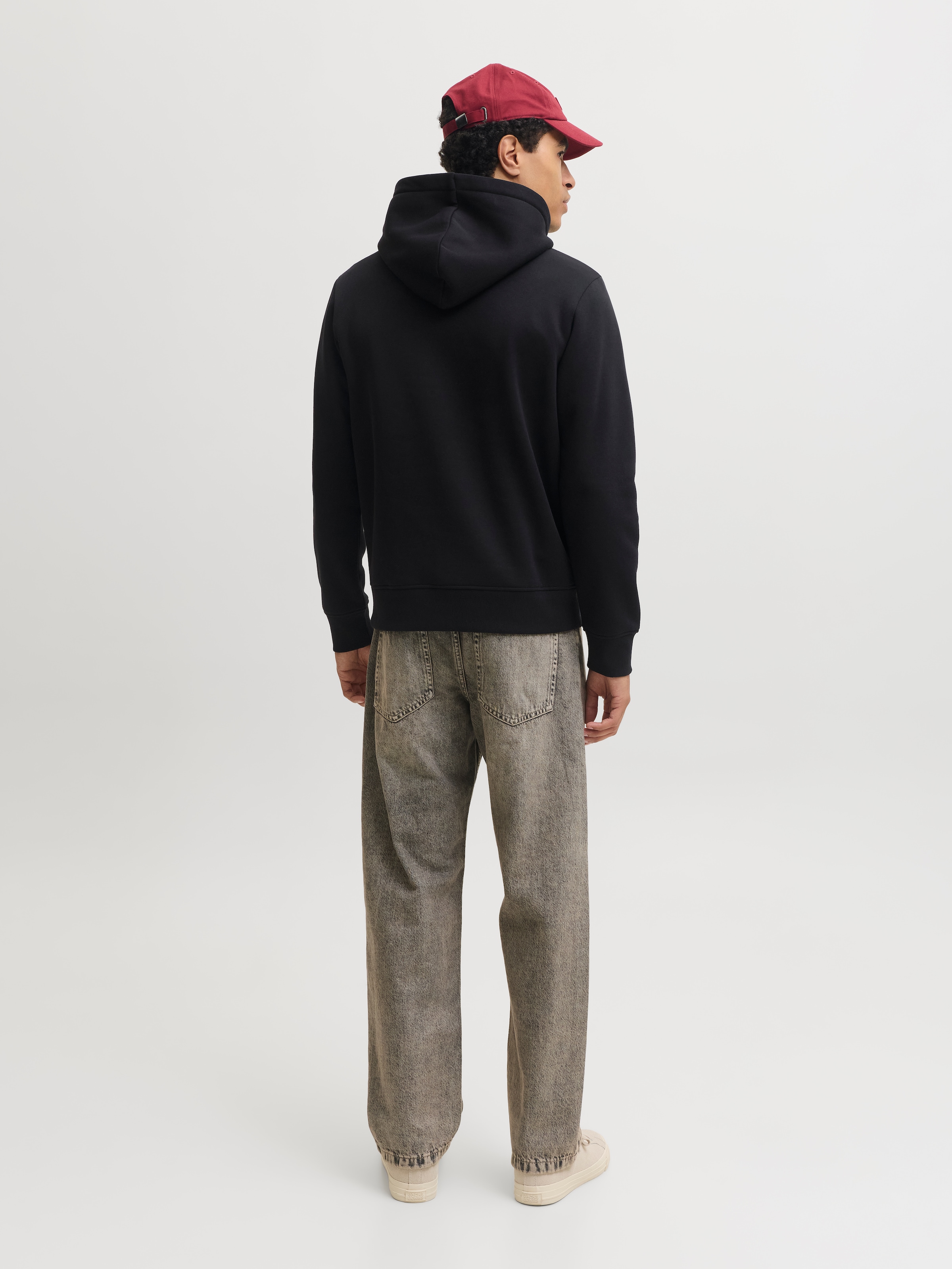 Jack & Jones »JJCLEVELAND SWEAT HOOD SN«, Materialmix, regular fit
