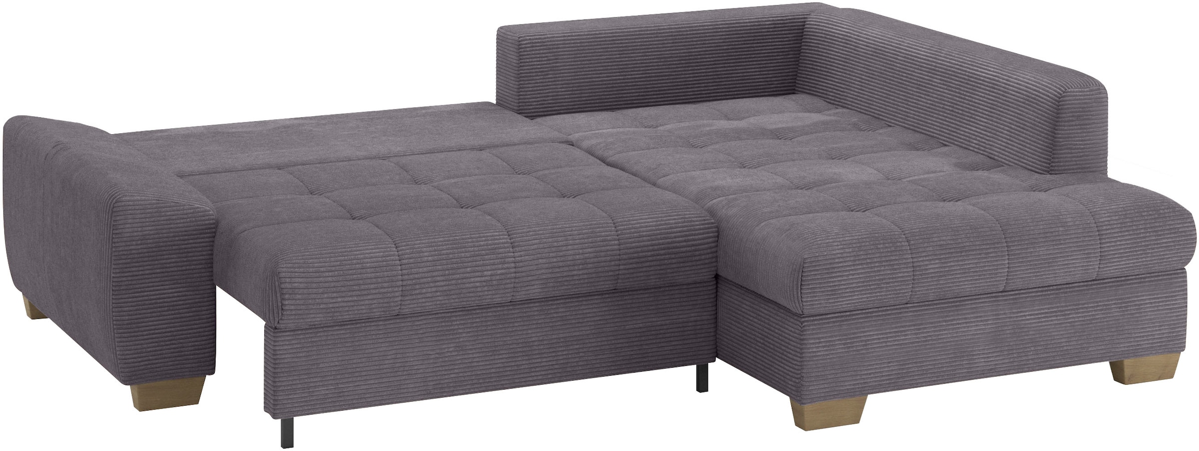Mr. Couch Ecksofa »Nikita II, L-Form«, Wahlweise mit Bettfunktion, Bettkasten & RGB-LED-Beleuchtung