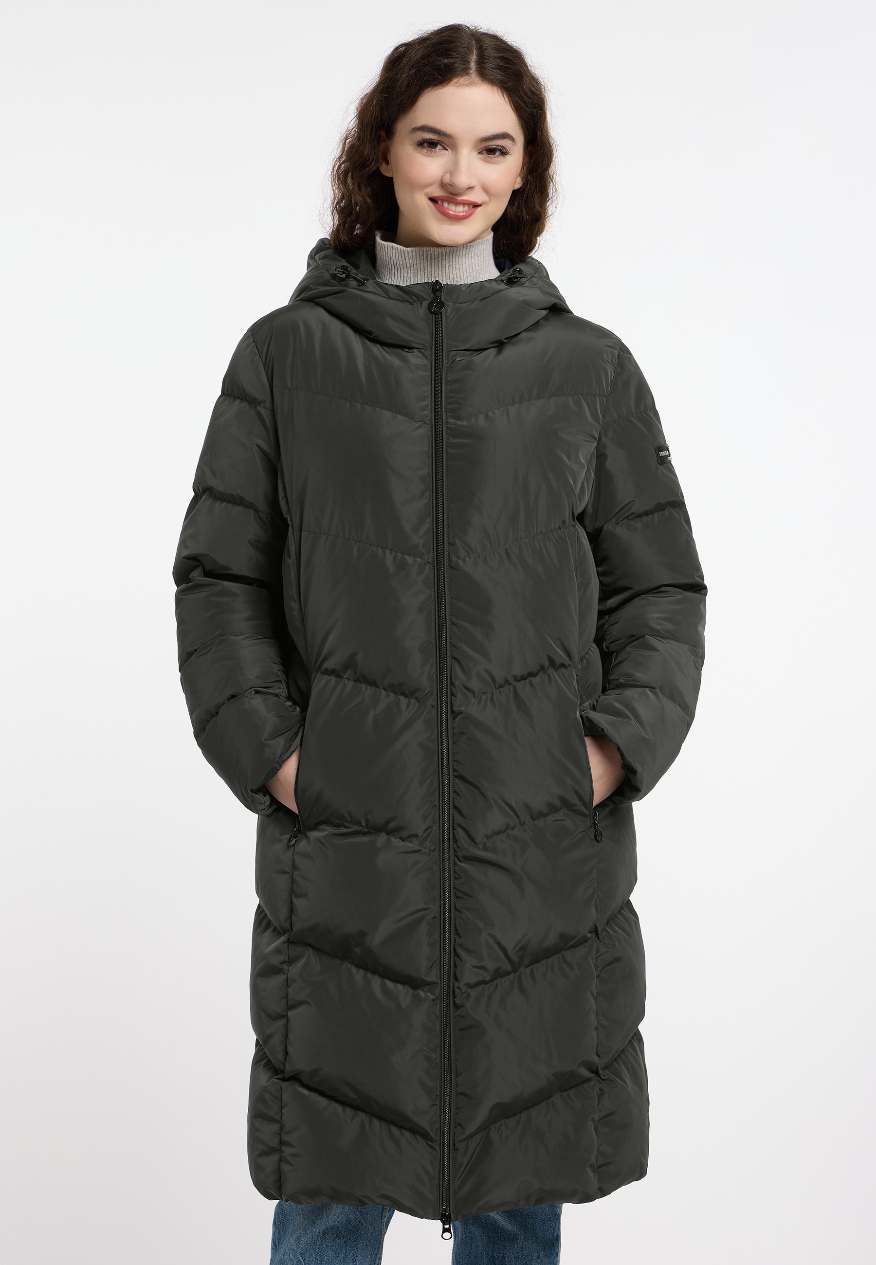 Frieda & Freddies Langmantel "Down-Like Coat / Willow", mit Kapuze