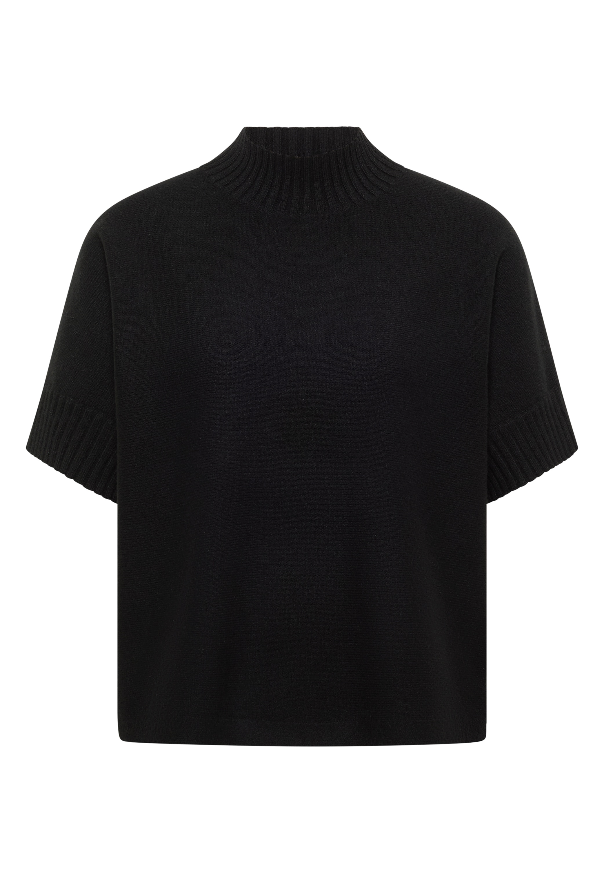 Cecil Kurzarmpullover mit Ripp-Details