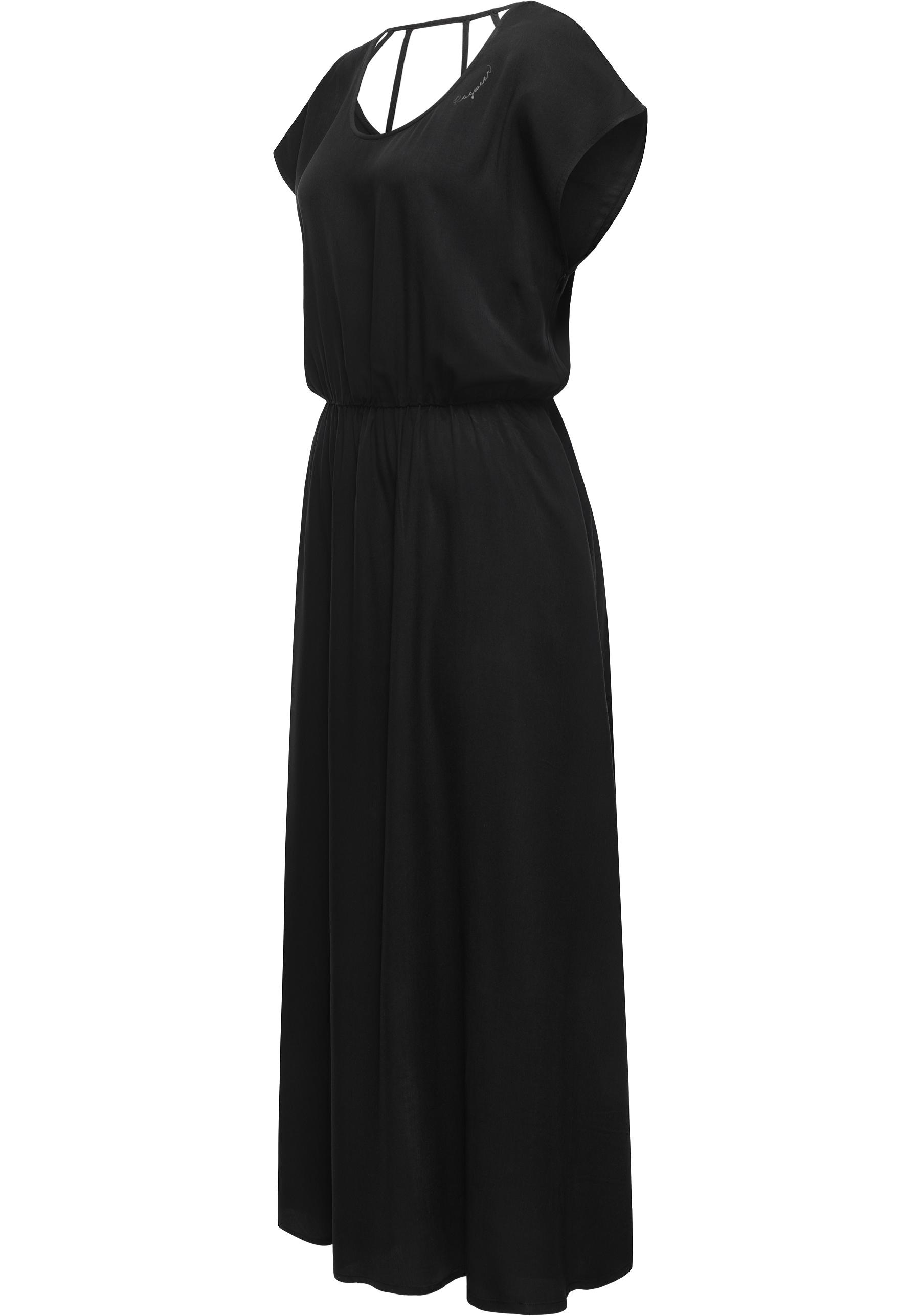 Ragwear Jerseykleid »Lalline«, Wadenlanges Shirtkleid mit stylischem Rückenausschnitt