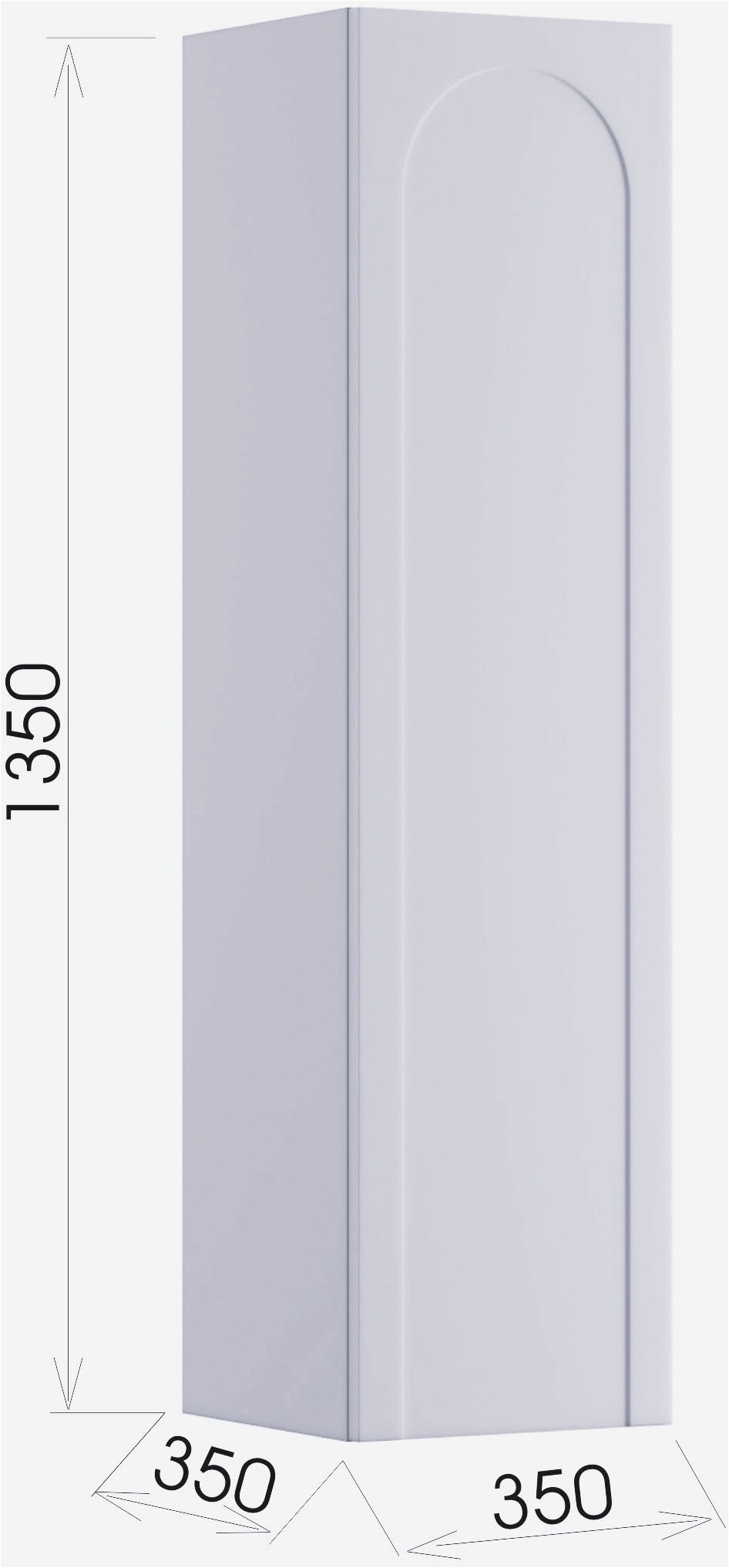 welltime Hängeschrank »FLOW CIRCLE rechts/links montierbar, Breite 35 cm, modernes Design« Schrank mit 3 Einlegeböden, Push-to-open-Function