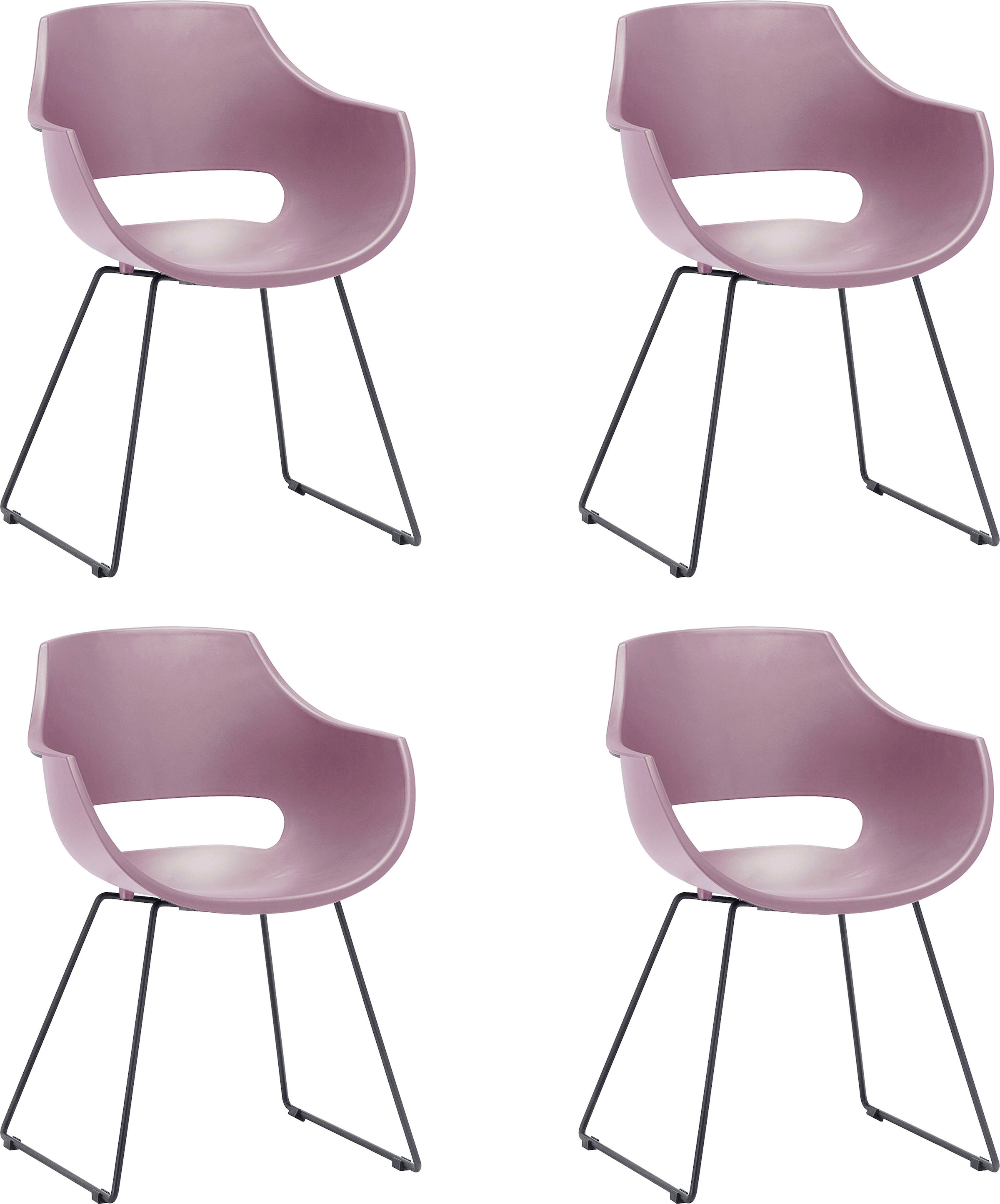 MCA furniture Schalenstuhl "Rockville" (Set) 4 Stk. 4er-Set, Kufe, Kunststo günstig online kaufen