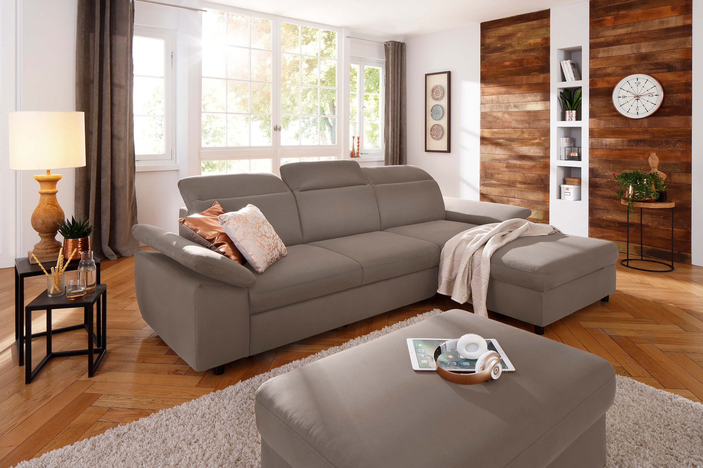 OTTO home Polsterhocker "Mauritius" passend zur "Mauritius"-Serie, auch mit "Soft clean"-Bezug