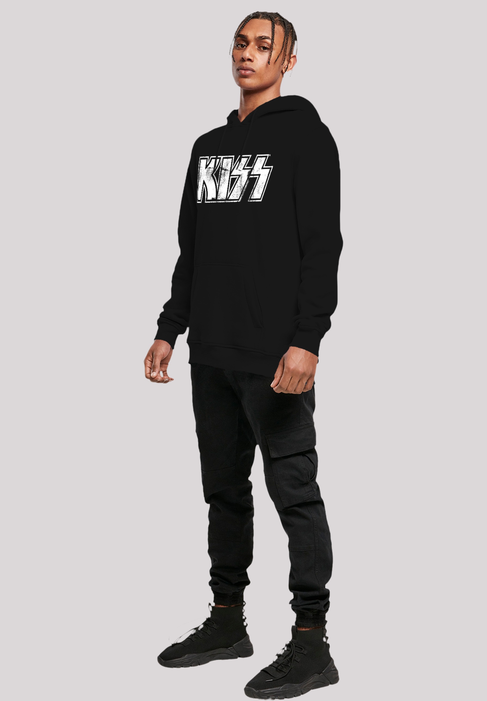 F4NT4STIC Kapuzenpullover »Kiss Rock Music Band Vintage Logo«, Premium Qualität, Band, Logo