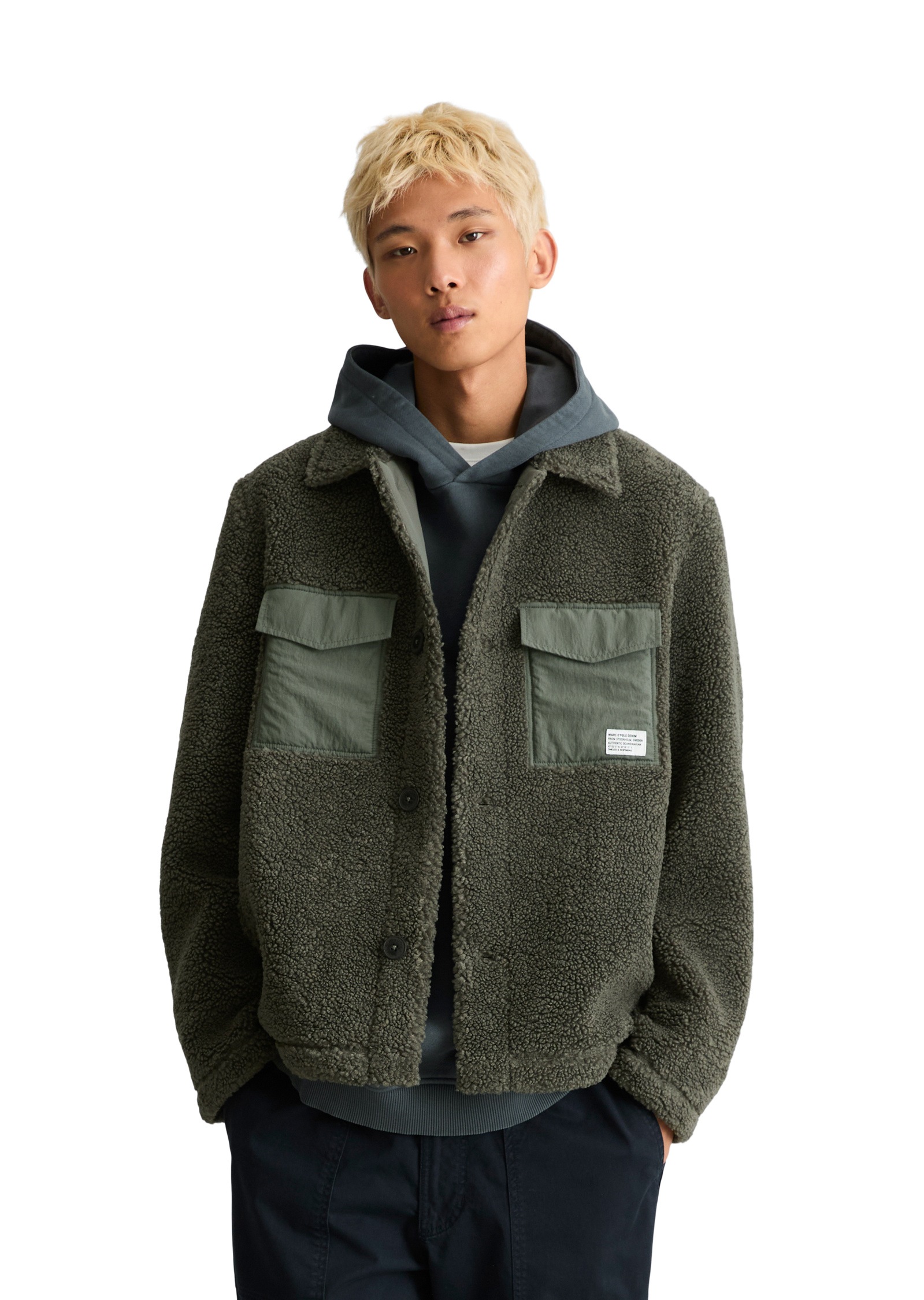 Marc OPolo DENIM Outdoorjacke "mit weichem Fleecefutter" ohne Kapuze