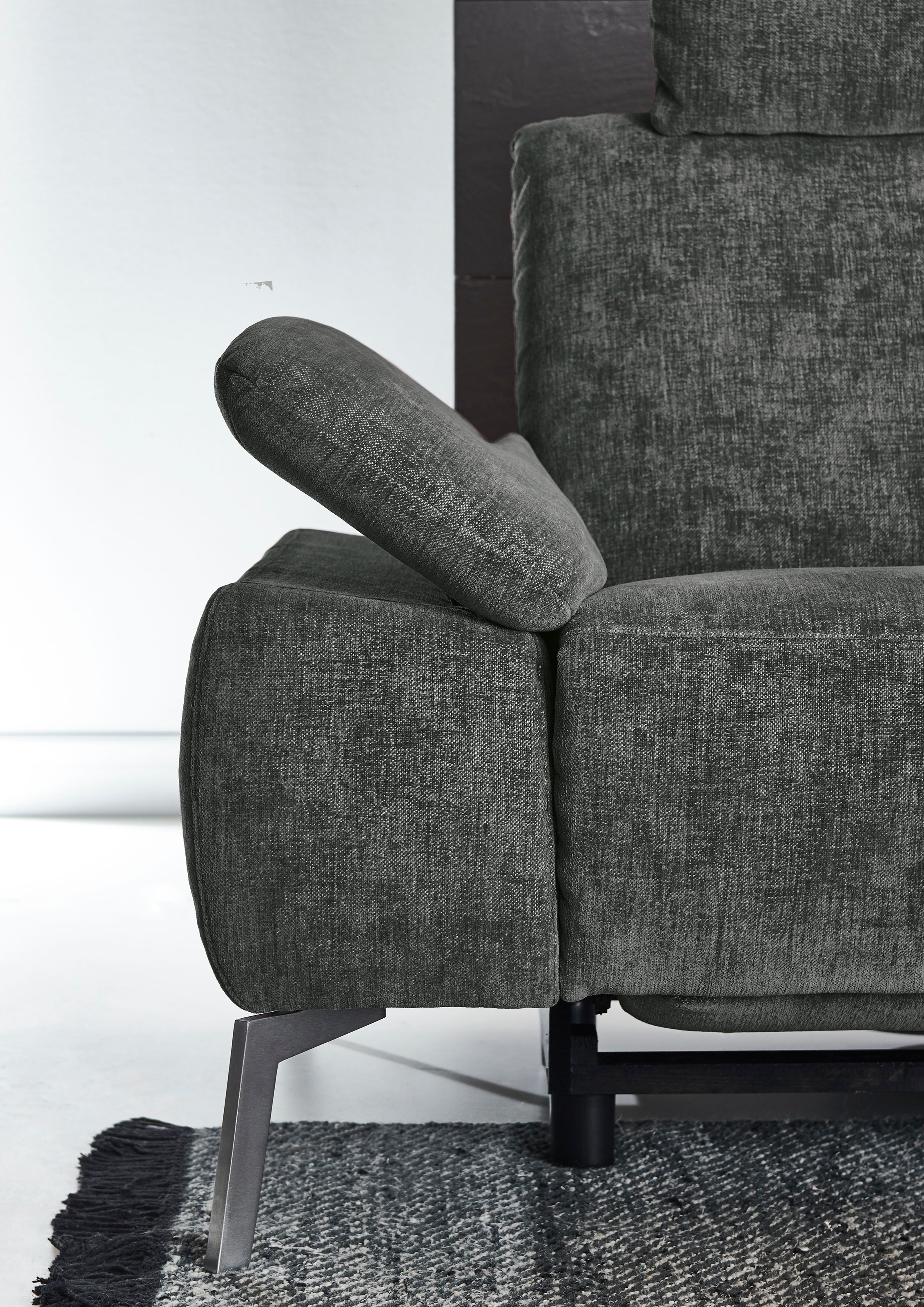 INOSIGN Ecksofa »Bellini L-Form«, teilmotorische Relaxfunktion an 1 Element, klappbare Armlehnen
