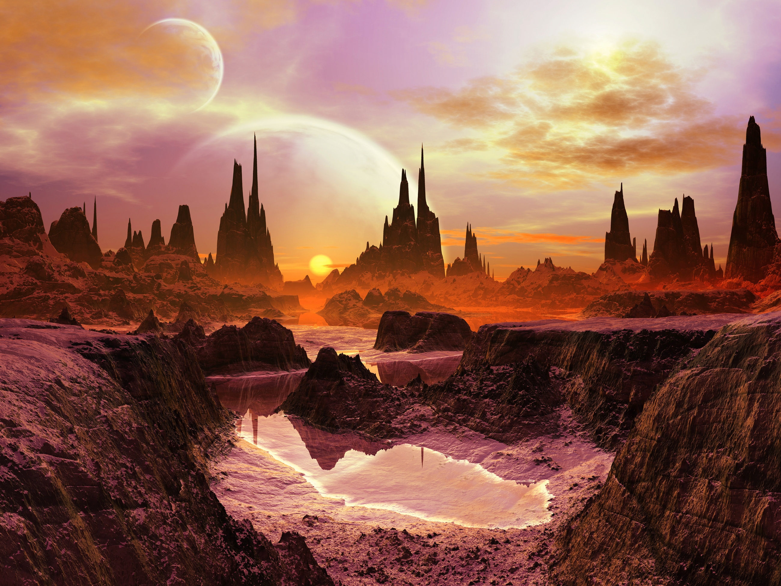 Papermoon Fototapete "PLANETEN-FUTURISTISCH WELTRAUM MOND GALAXIE UNIVERSUM"