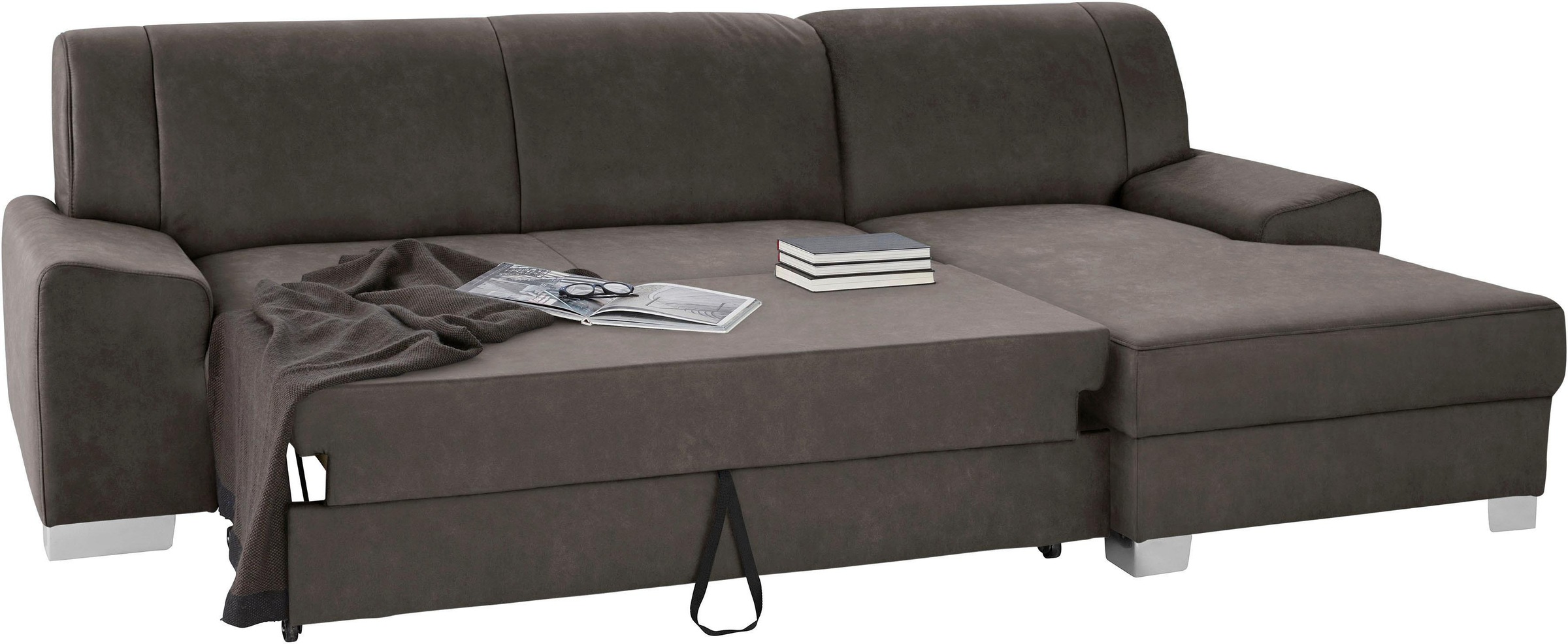 Thumbnail - DOMO collection Ecksofa "Anzio L-Form, whlw. Bettfunktion, Federkern, hochwertig, Breite 271 cm" Mit Bettfunktion, Recam...