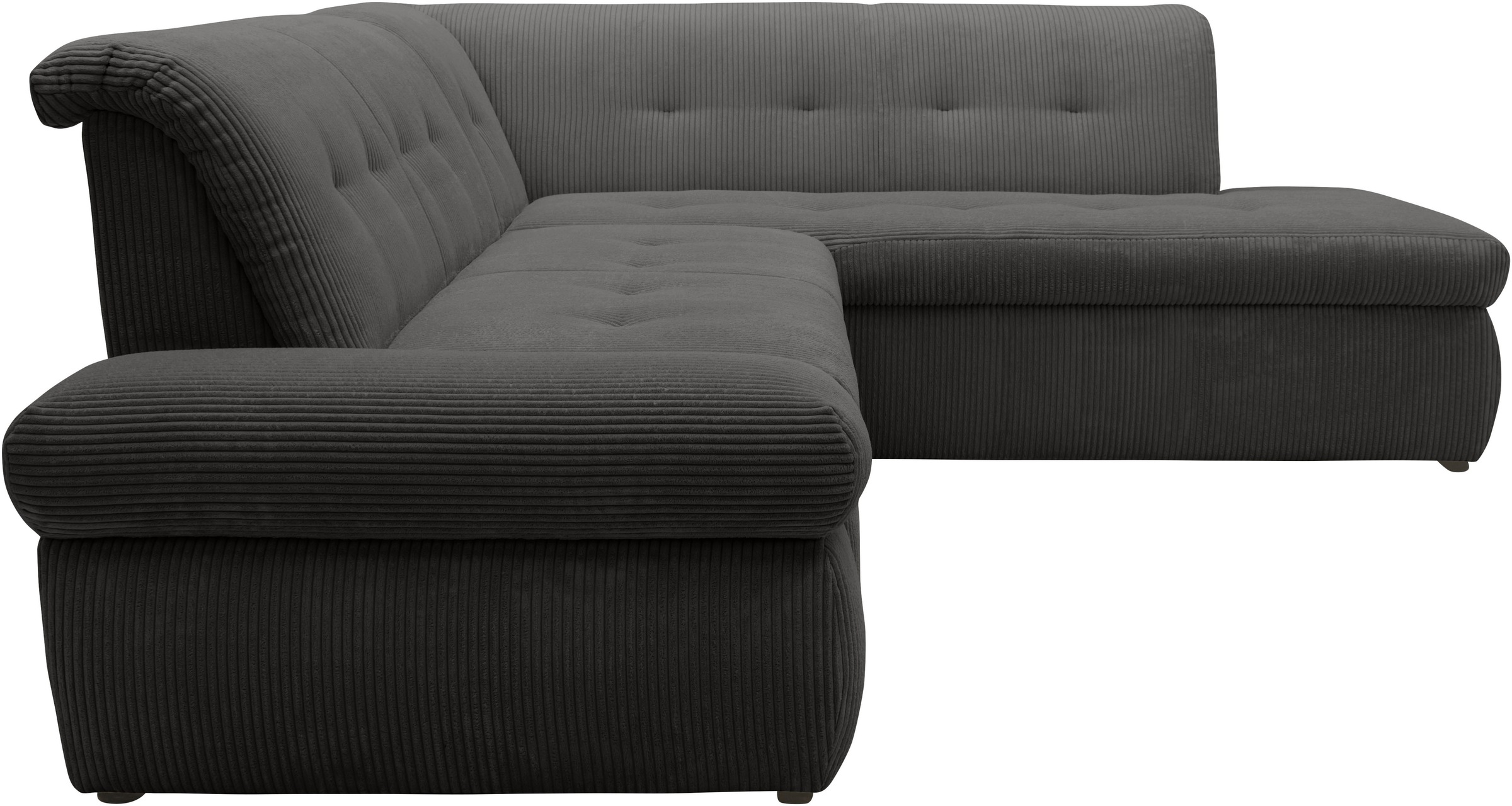 DOMO collection Ecksofa »Moric L-Form«, wahlweise mit Bettfunktion und Armlehnenverstellung, auch in Cord