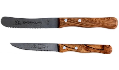 Olivenholz-erleben Messer-Set, (Set, 2 tlg.), in Handarbeit gefertigt kaufen