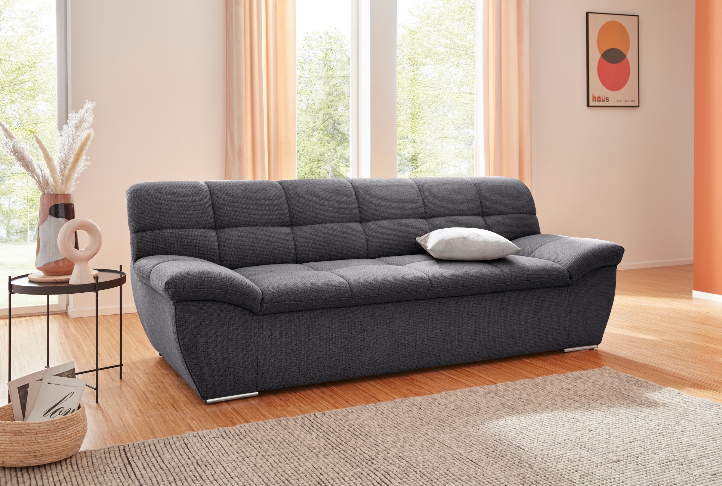 DOMO collection 2-Sitzer "Lagoa, moderne Sitzheftung, bequem & komfortabel, Breite 211cm" frei im Raum stellbar, in großer Farbauswahl