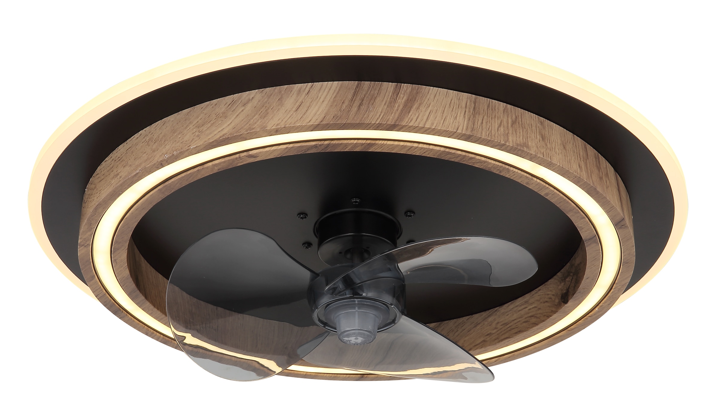 GLOBO LIGHTING Deckenleuchte »BOZAN«, Leuchtmittel LED-Modul | LED fest integriert, Deckenventilator, Deckenlampe, moderner Ventilator, Holz Optik