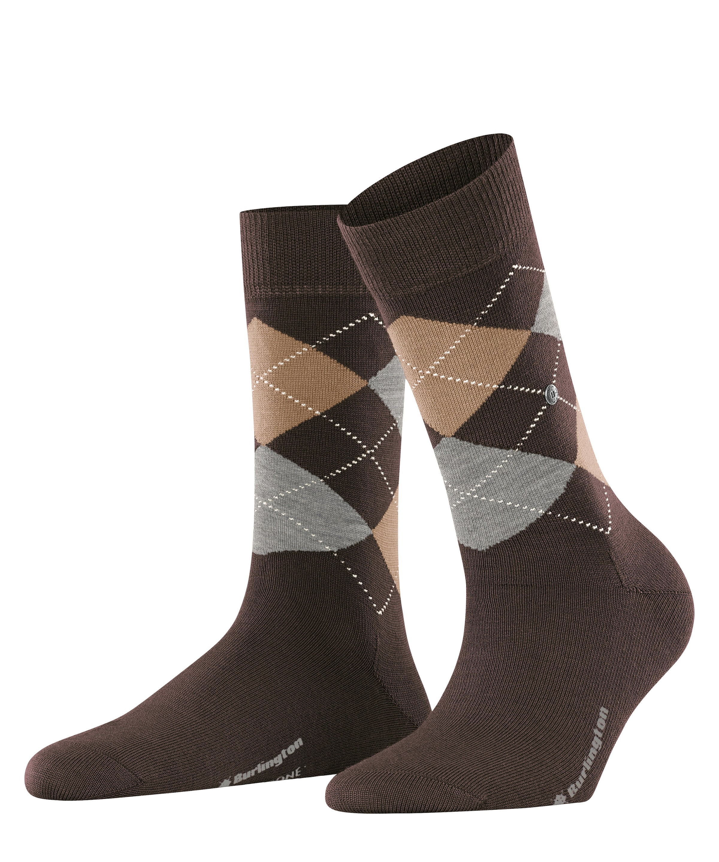Burlington Socken "Marylebone" Einheitsgröße 36-41, wärmende Wollmischung, Argyle-Muster