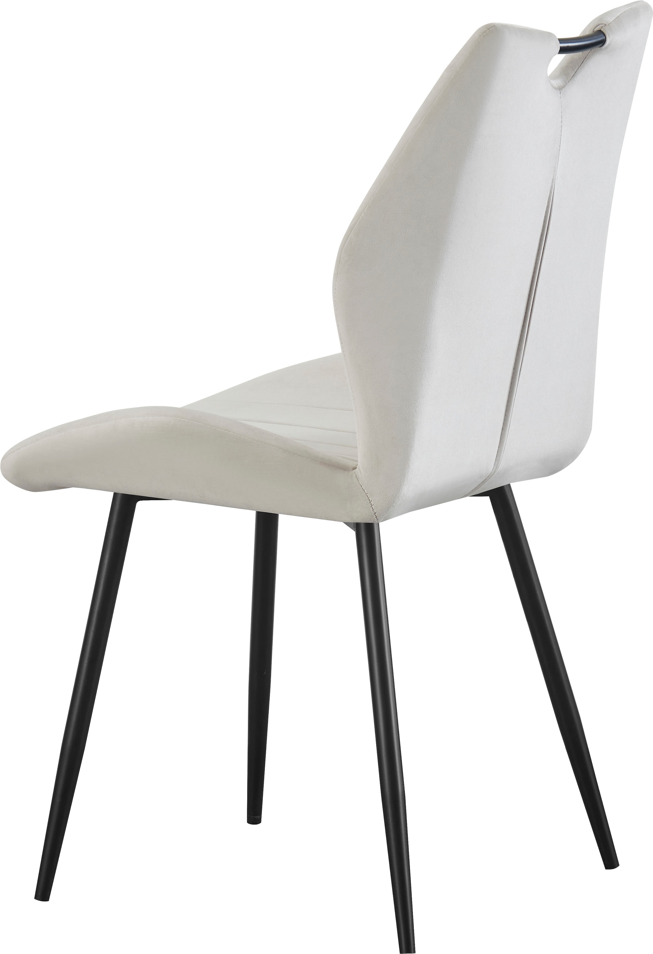 Home affaire Esszimmerstuhl »KILLAM, 2er Set, mit Metallgestell in matt schwarz« (Set) 2 Stk.in verschiedenen Farben, Belsatbarkeit pro Stuhl 120 kg, mit Griffloch