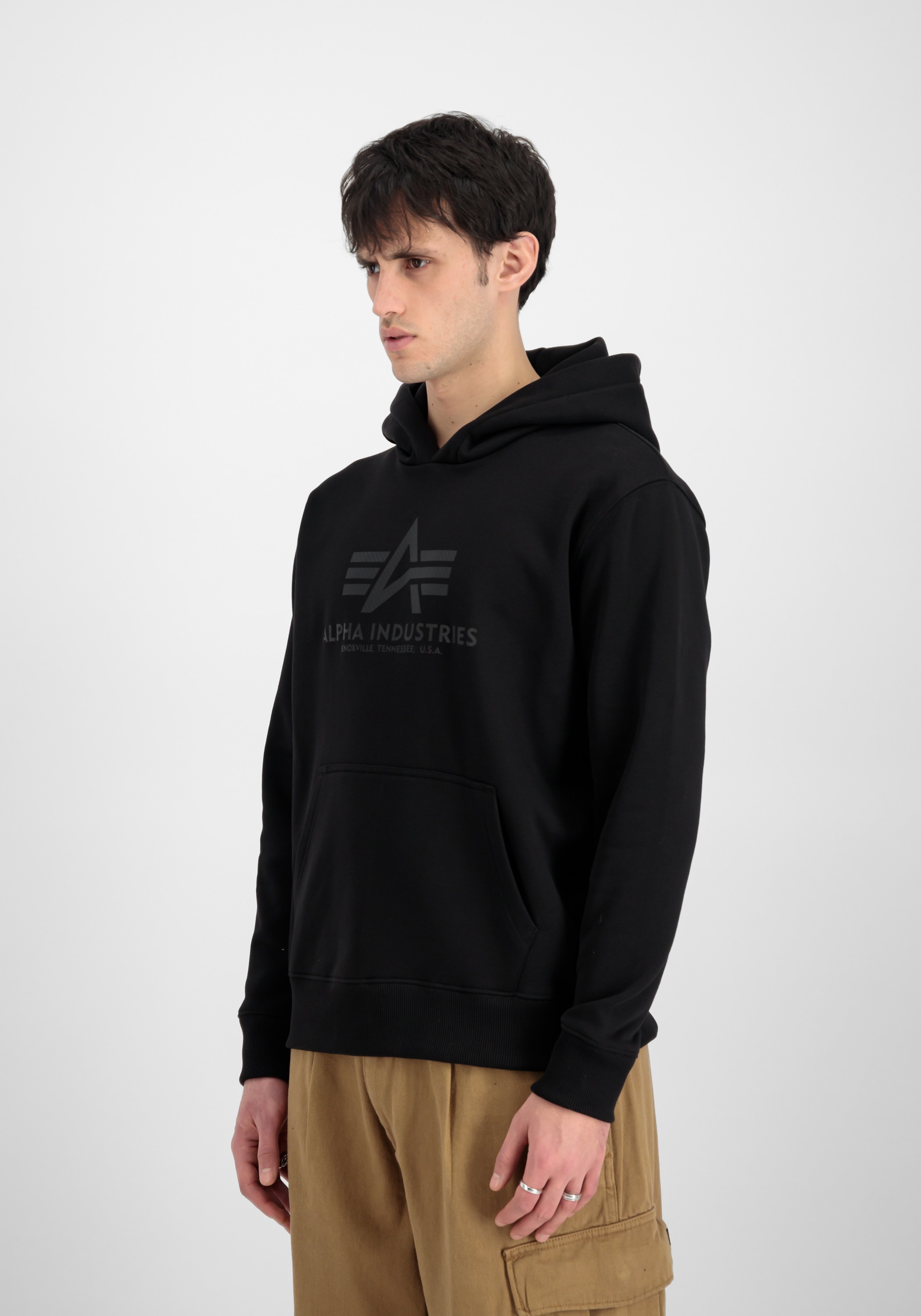 Alpha Industries Hoodie »Alpha Industries Men - Hoodies Basic Hoodie Carbon«