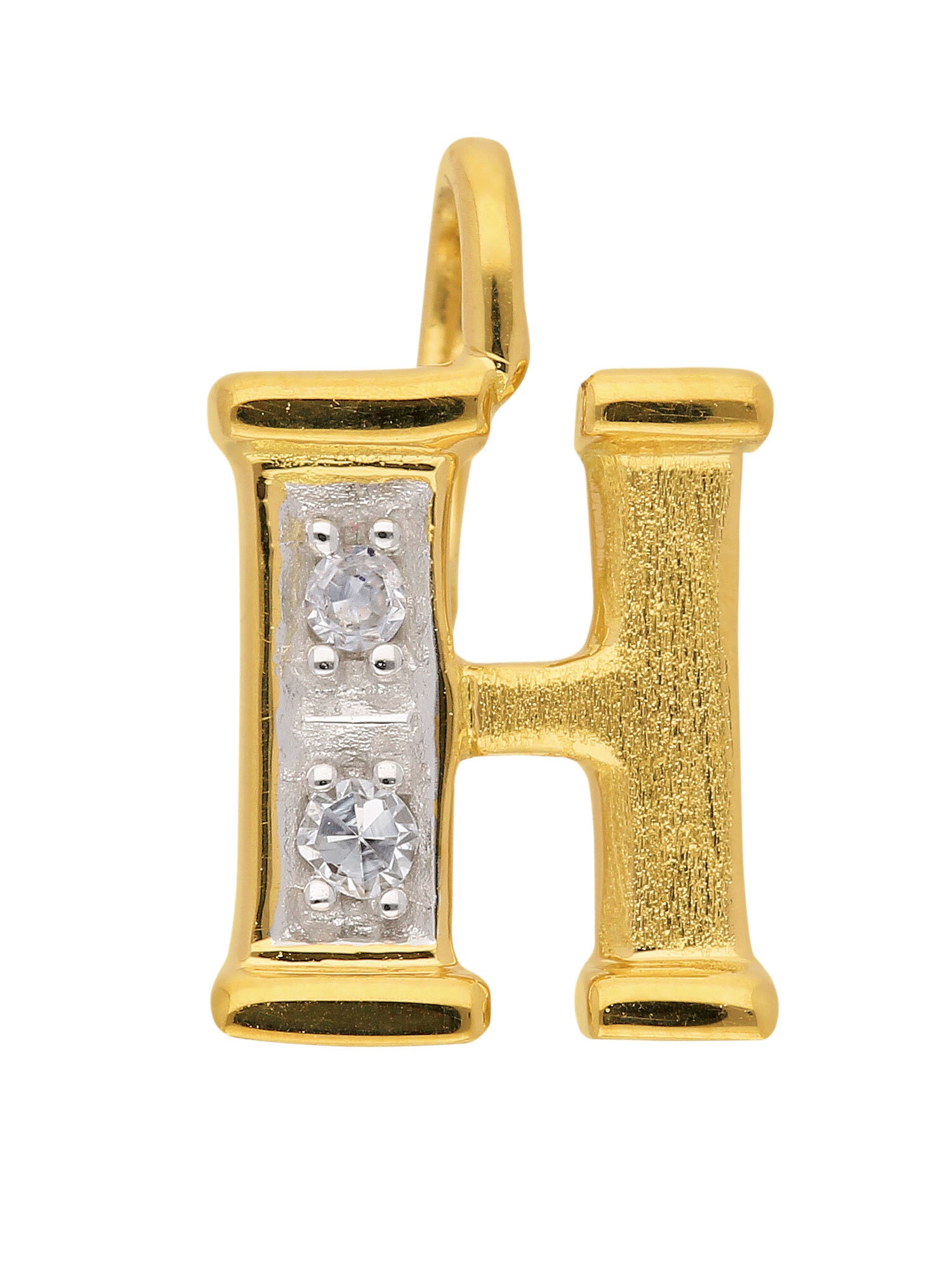 ADELIA ́S Damen Buchstabenanhänger "Damen Gold Schmuck 585 Gold Buchstabenanhänger mit Diamant", 0,02 VVS = sehr sehr kleine Einschlüsse mit Diamant,