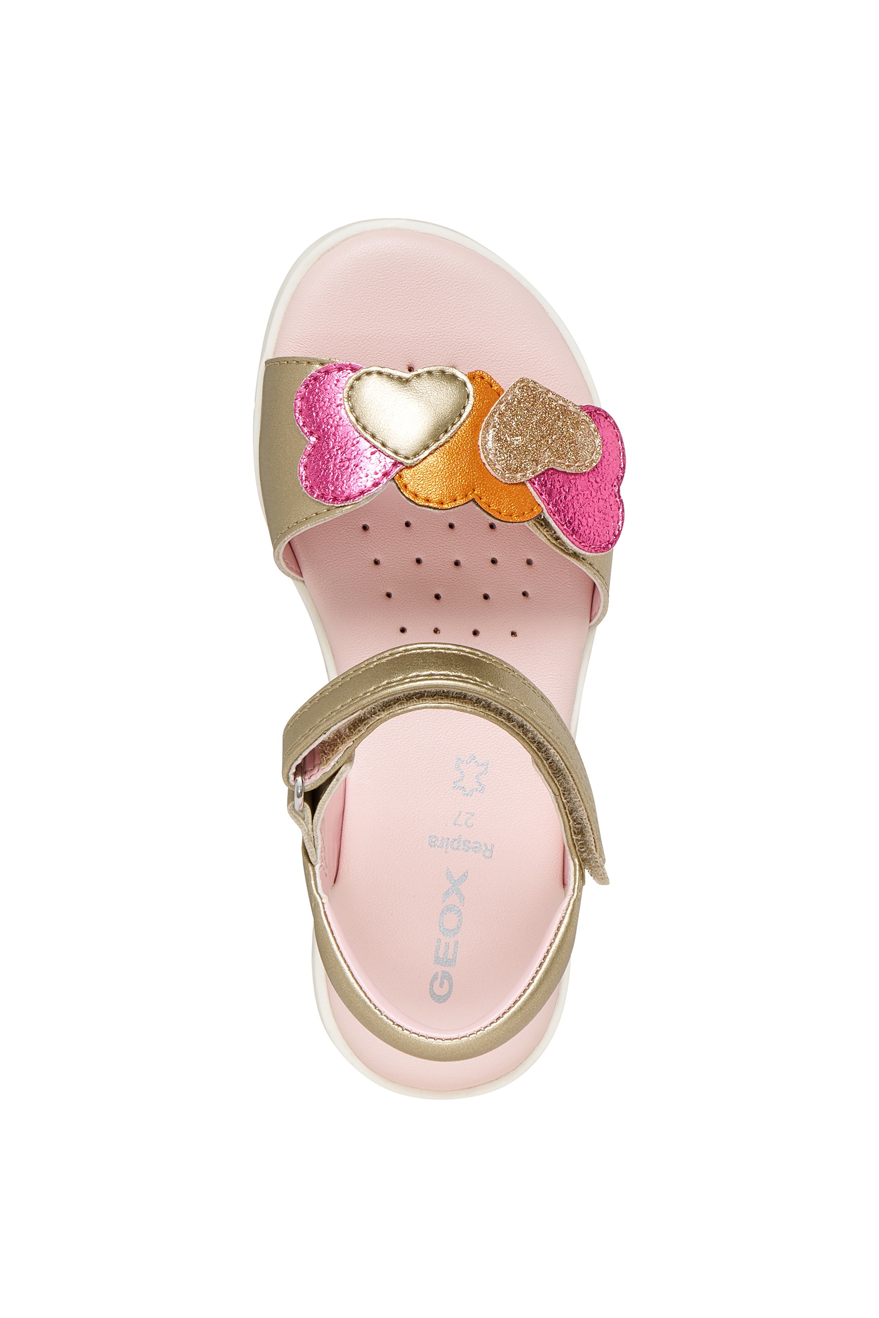 Geox Sandale »J SANDAL JOYFOOT GIR«  Sandale mit Fersenriemen, Größenschablone zum Download