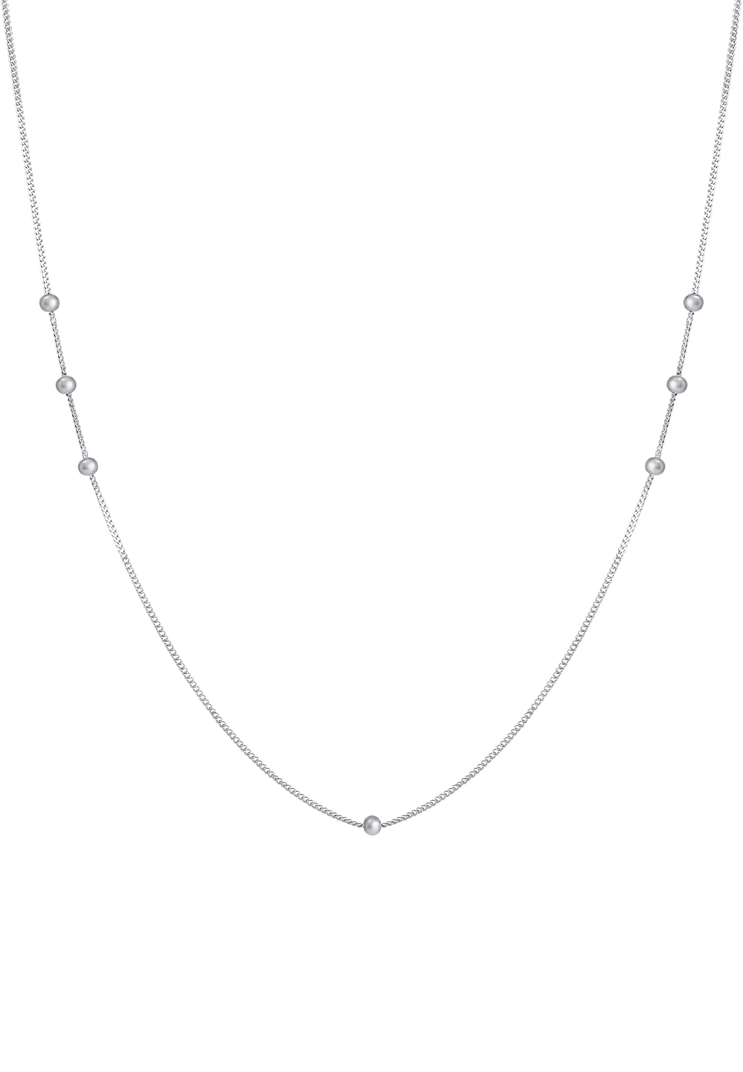Elli Kette ohne Anhänger »Basic Panzerkette Kugeln Beads Rund 925 Silber«