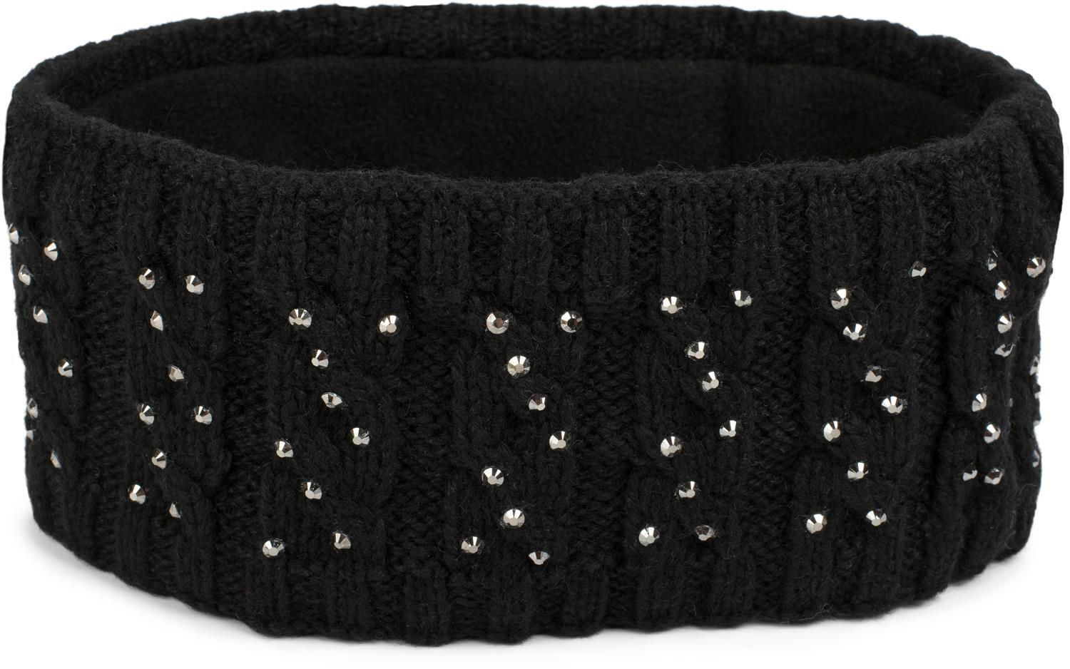 styleBREAKER Stirnband "Stirnband mit Zopfmuster & Strass" 1 Stk.