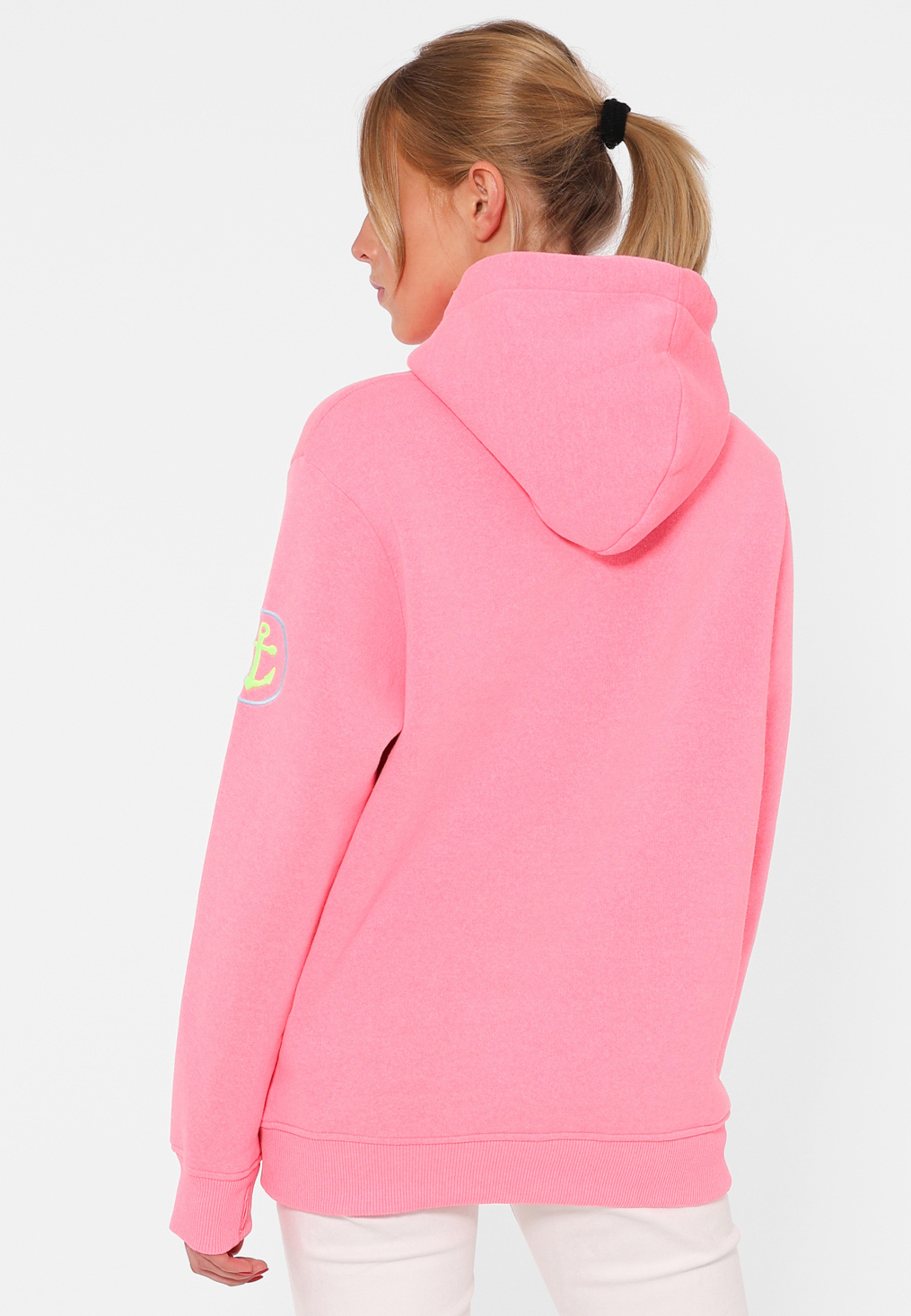 Zwillingsherz Sweatshirt, gestickter Schriftzug, Kapuze, Langarm, Känguruta günstig online kaufen