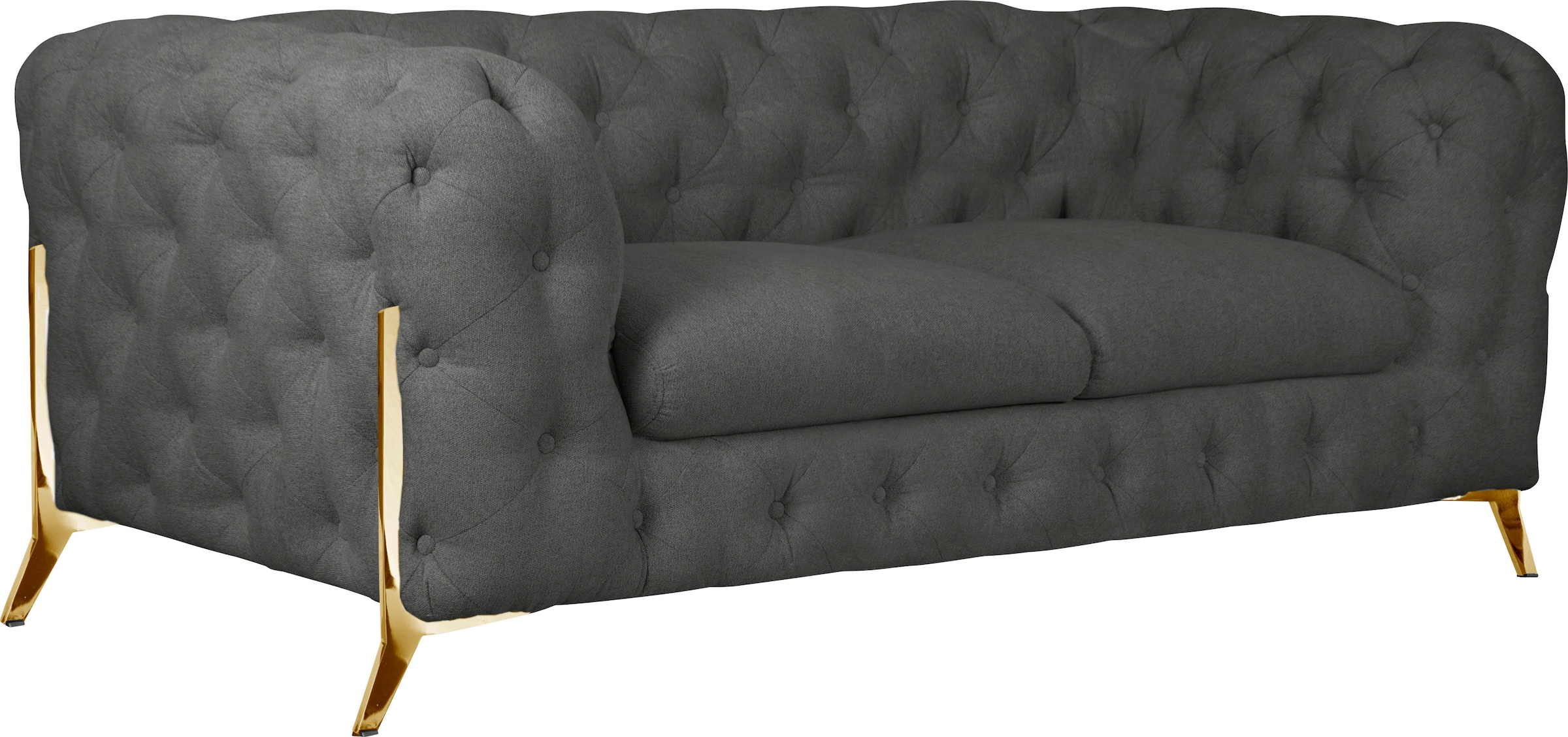 Leonique Chesterfield-Sofa »Amaury«, aufwändige Knopfheftung, moderne Chesterfield Optik, Fußfarbe wählbar