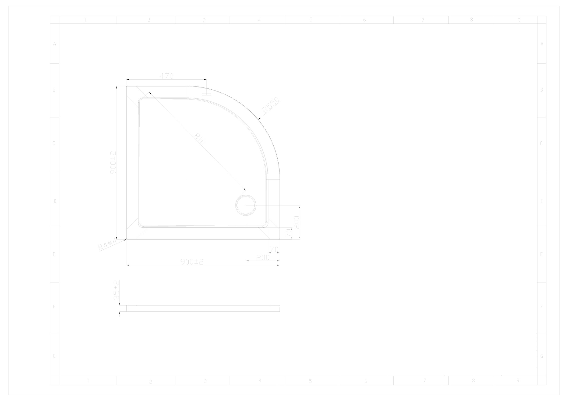 Sanotechnik Duschwanne »SMC«, rund, BxT: 90 x 90 cm