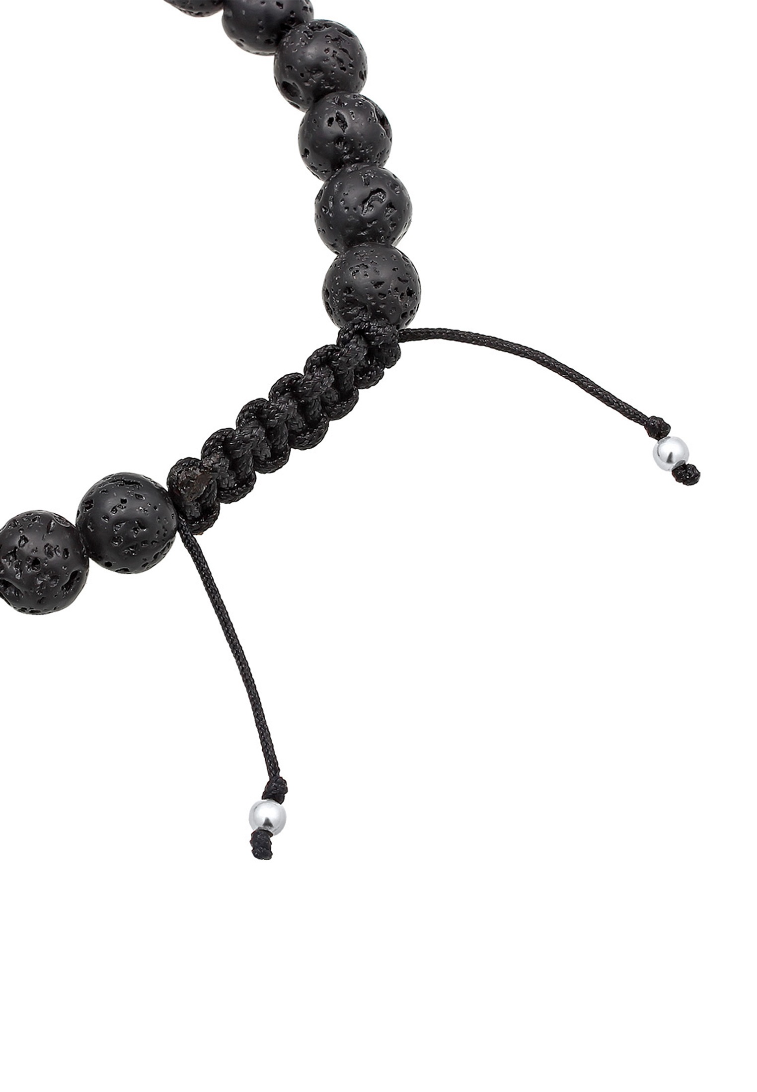 Kuzzoi Armkette »Armband Basic Lavastein Kreuz Ethno 925 Silber«
