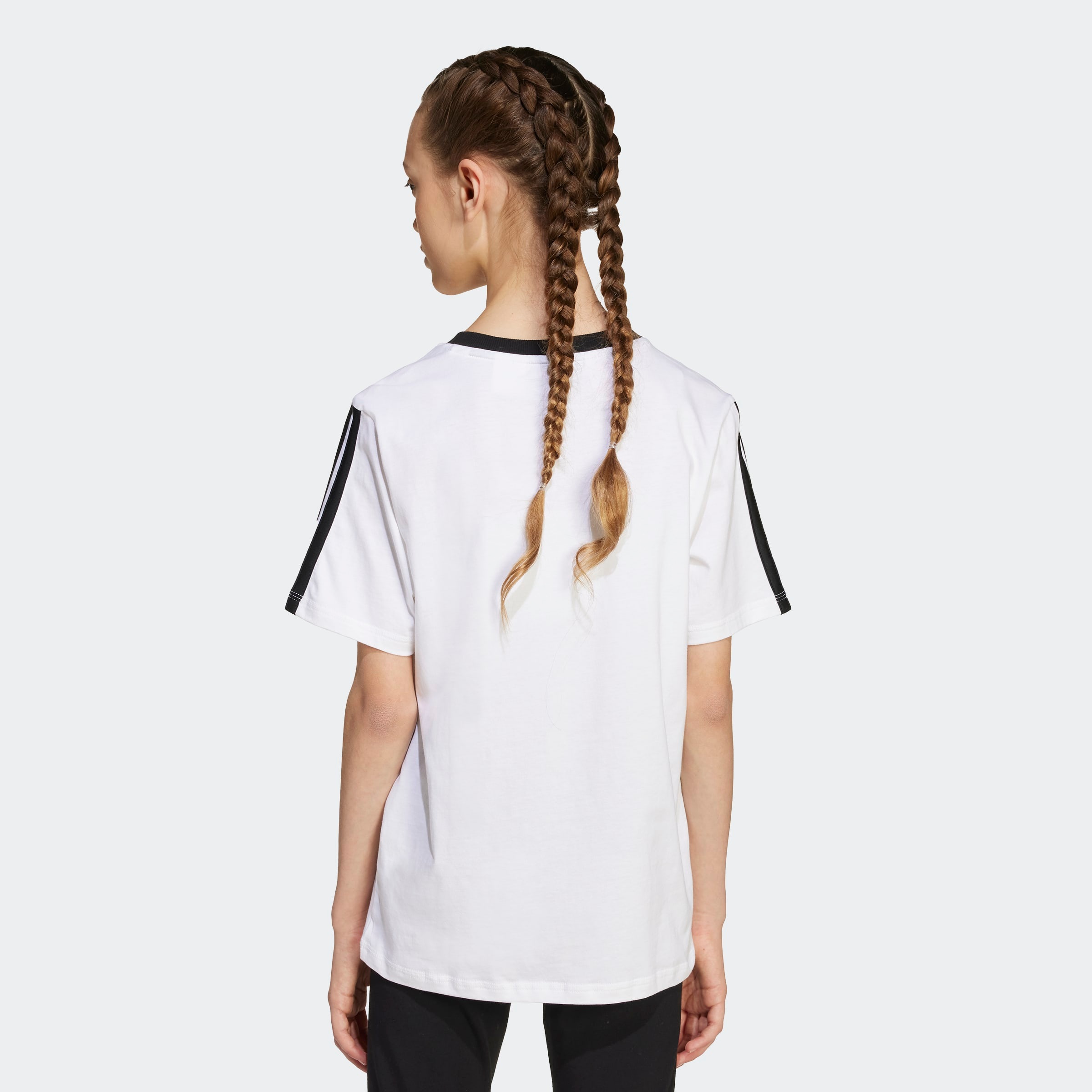 adidas Sportswear T-Shirt »ESSENTIALS KIDS« klassische Passform, 3-Streifen an den Ärmeln, aus Baumwolle