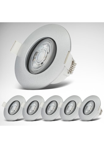 LED Bad-Einbauleuchten-Set, 6-teilig, Schutzart IP65, Strahler schwenkbar