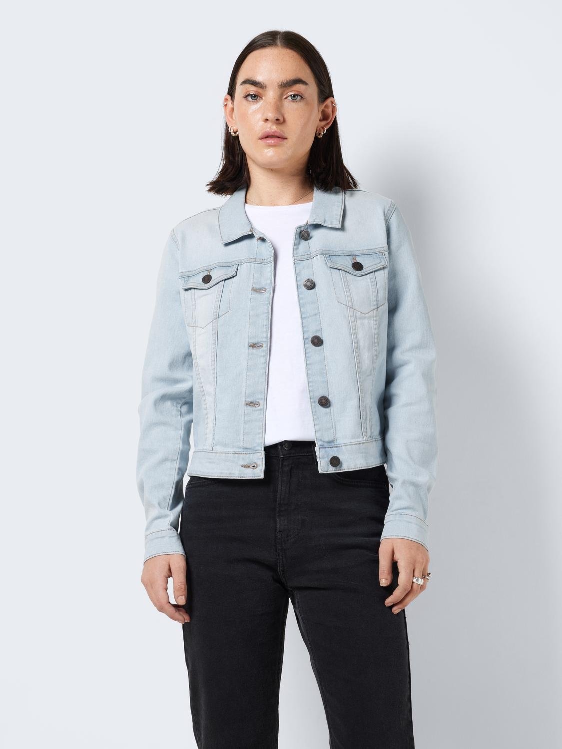 Thumbnail - Noisy may Jeansjacke "NMDEBRA L/S DENIM JACKET LB NOOS" ohne Kapuze