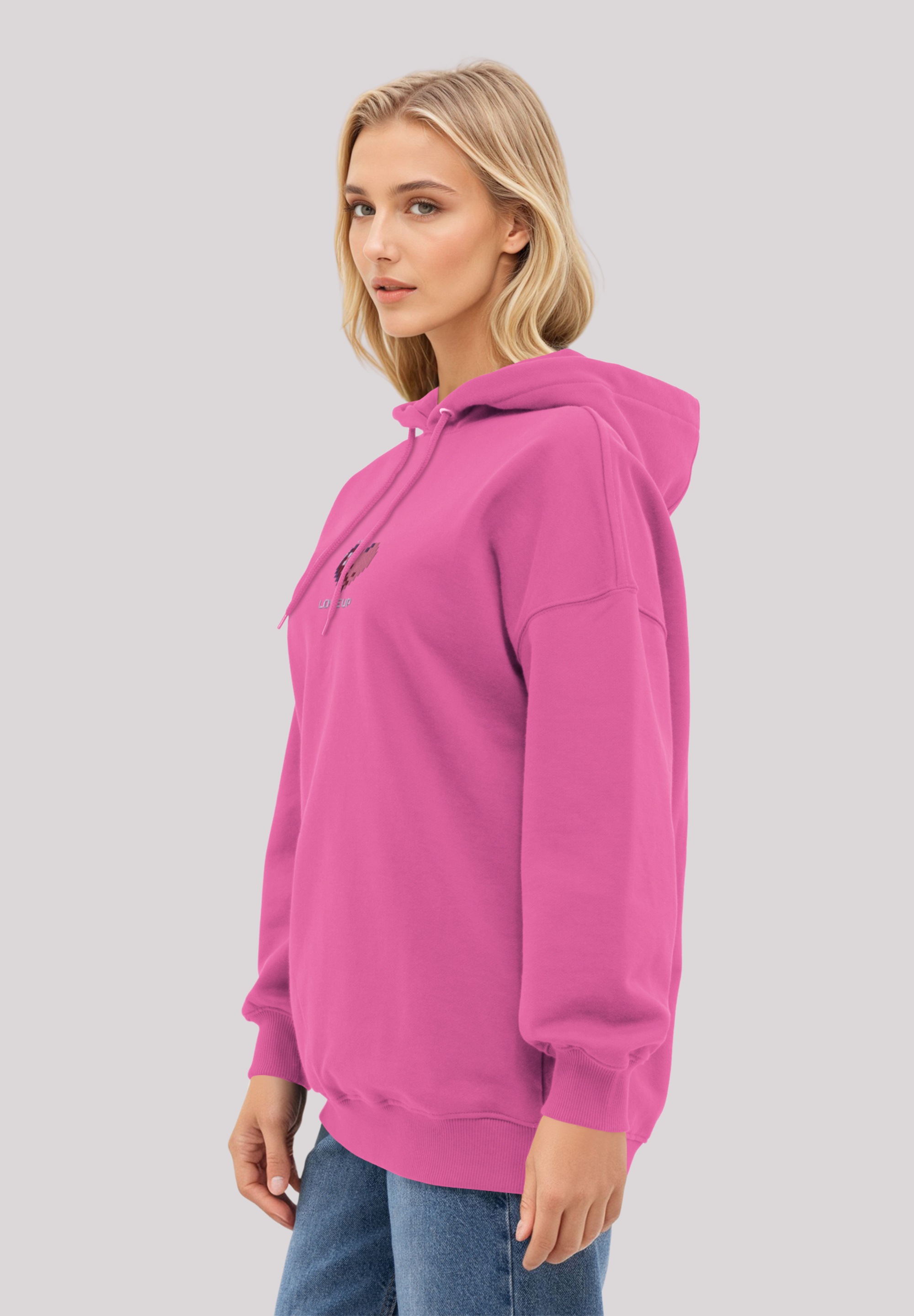 F4NT4STIC Kapuzenpullover »Pixel Herz bestickt«, bestickt, Premium Qualität