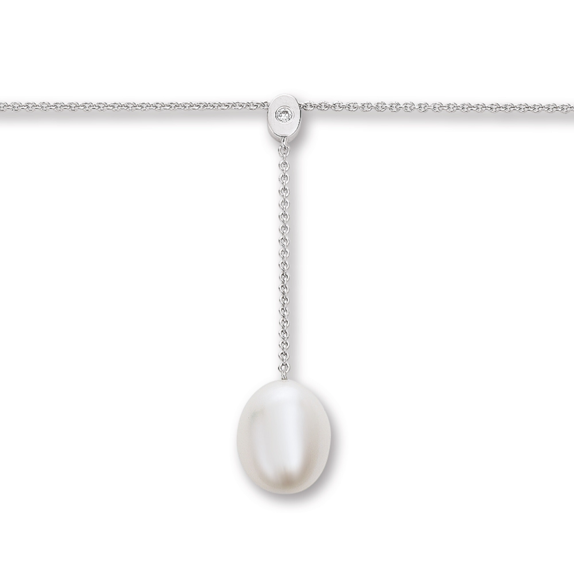 ONE ELEMENT Silberkette »Zirkonia Anker Halskette aus 925 Silber 45 cm« Feine Gestaltung – ein Sinnbild mit ruhiger Eleganz