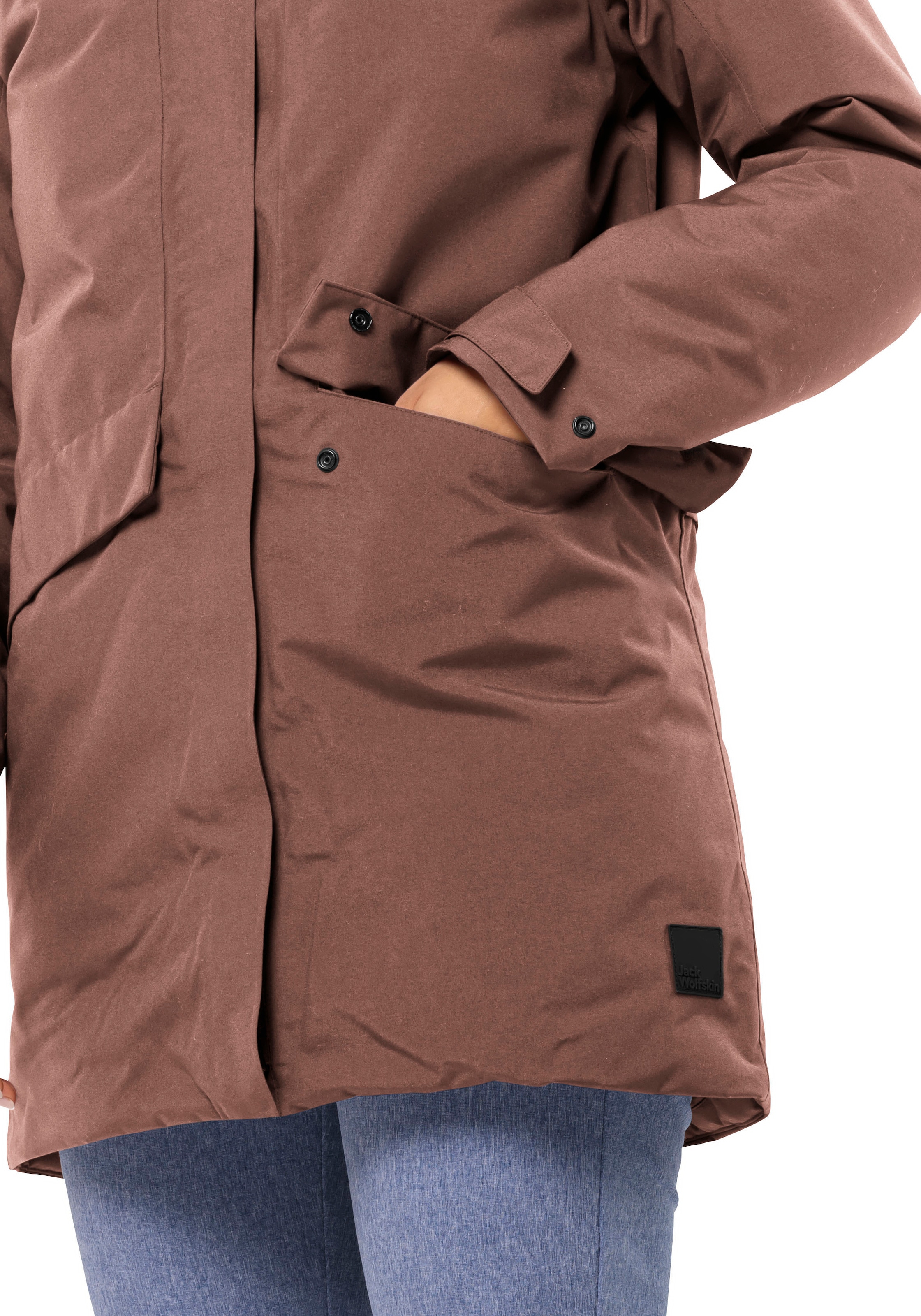 Jack Wolfskin Funktionsjacke »TEMPELHOF COAT mit mit W«, | kaufen Kapuze, Kunstfaserfüllung BAUR