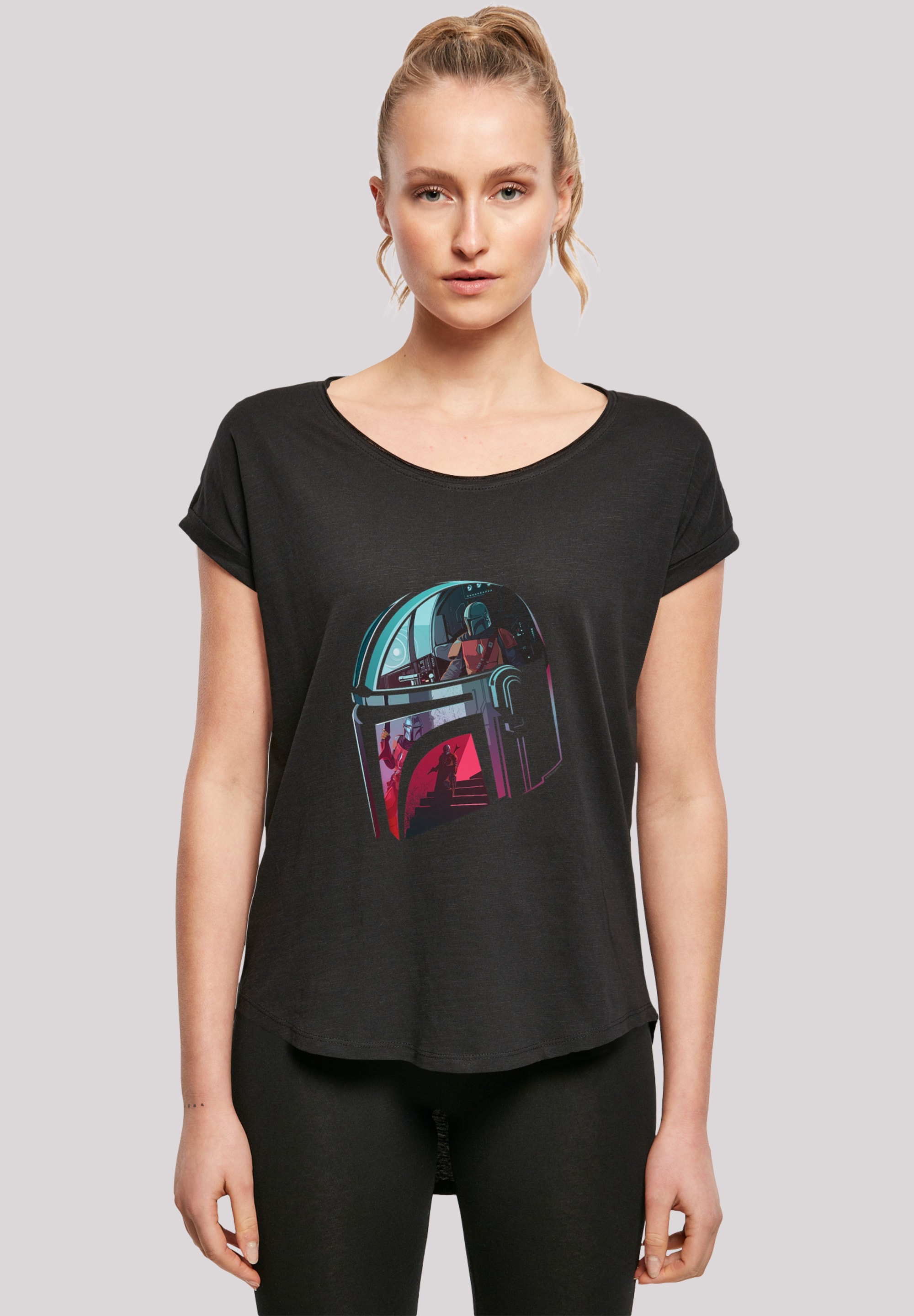 F4NT4STIC T-Shirt "Star Wars Mandalorian Mandalore Helmet Reflection", Prin günstig online kaufen