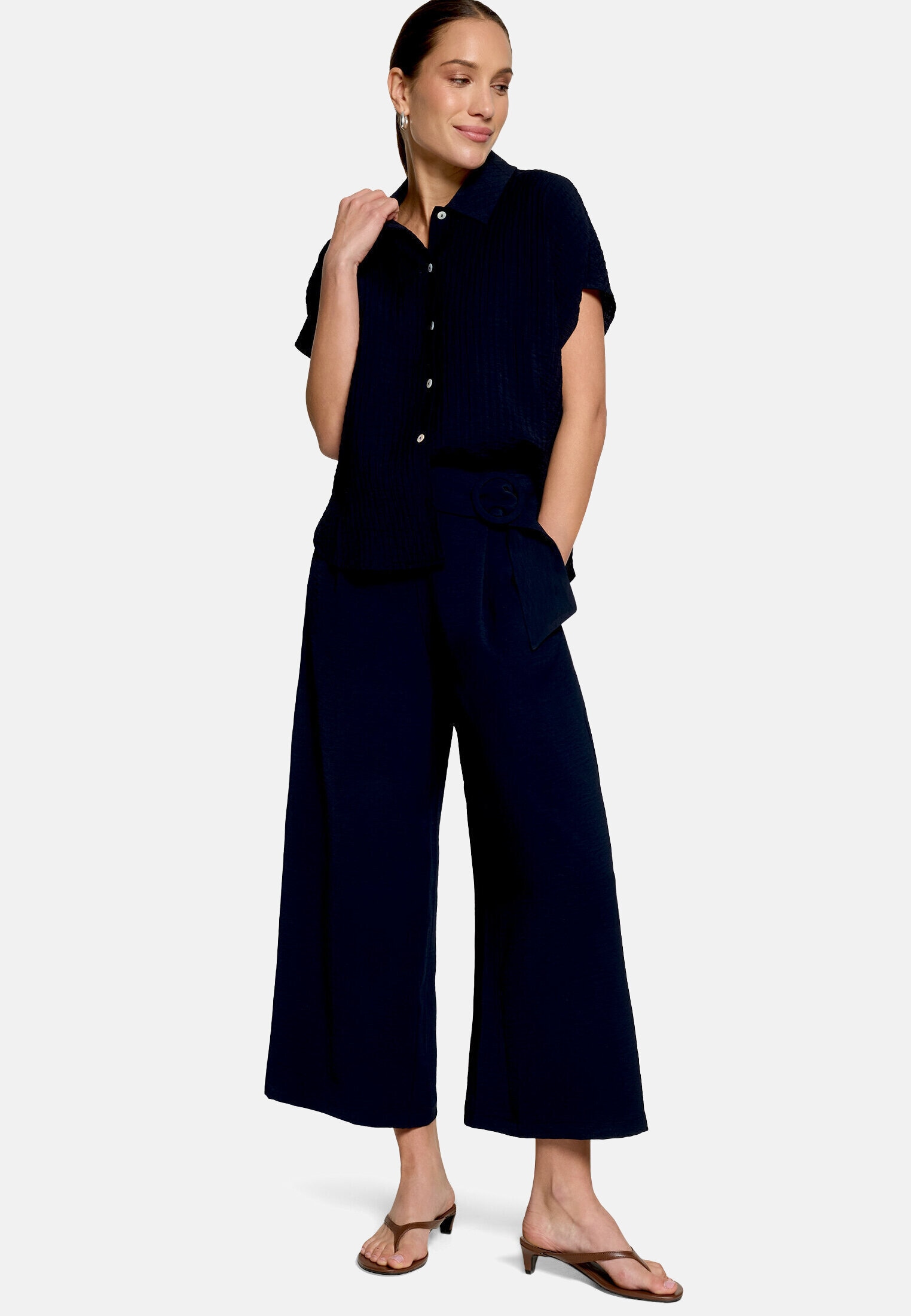 Zero Hemdbluse »Damen mit Kragen«