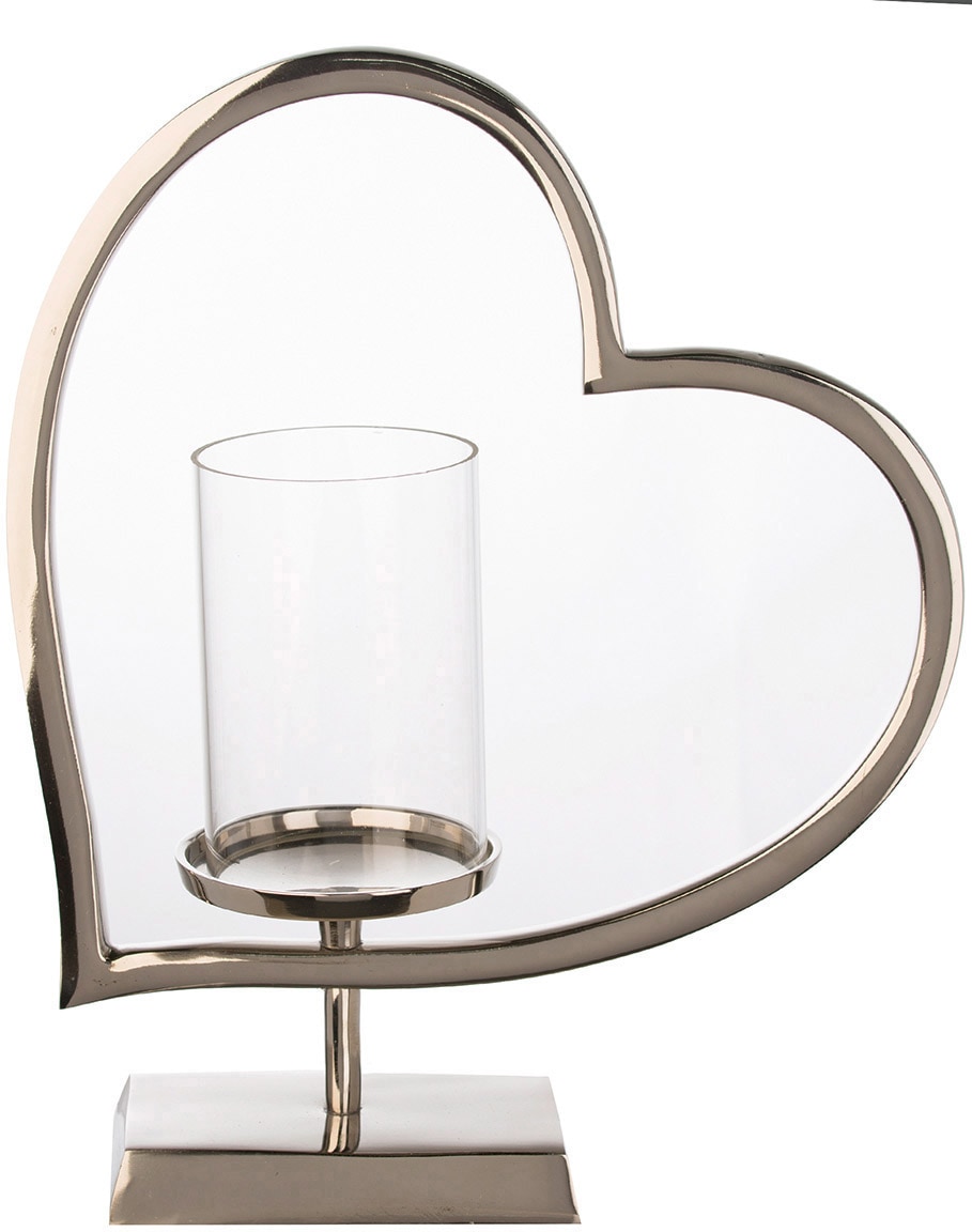 GILDE Windlicht »Amor«, kaufen Glas-Zylinder (1 mit BAUR St.), | Aluminium aus