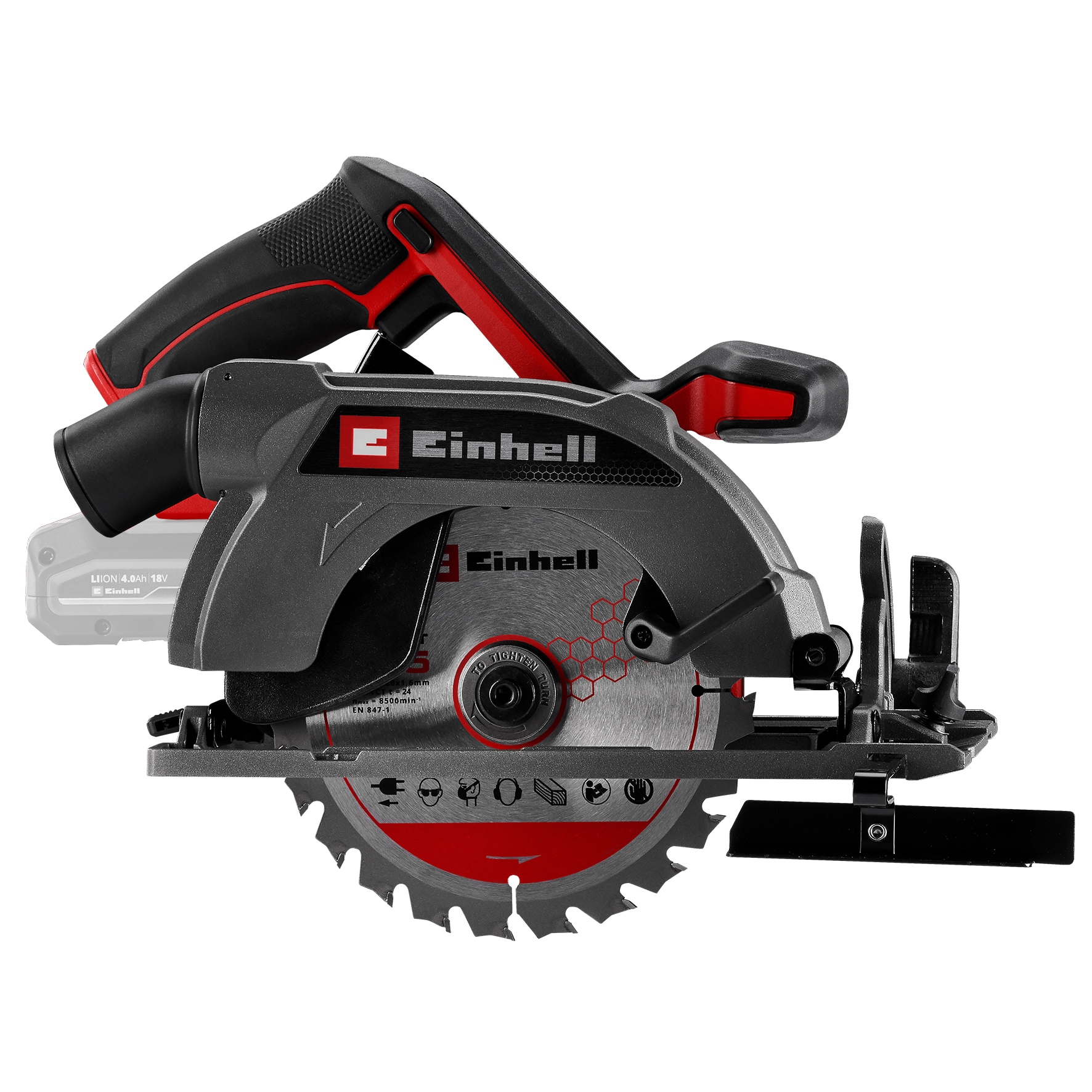 EINHELL Akku-Handkreissäge "TE-CS 18/165-2 Li - Solo", B:201mm H:306mm L:346mmschwarz, rot, grau, Sägemaschinen, ohne Akku und Ladegerät