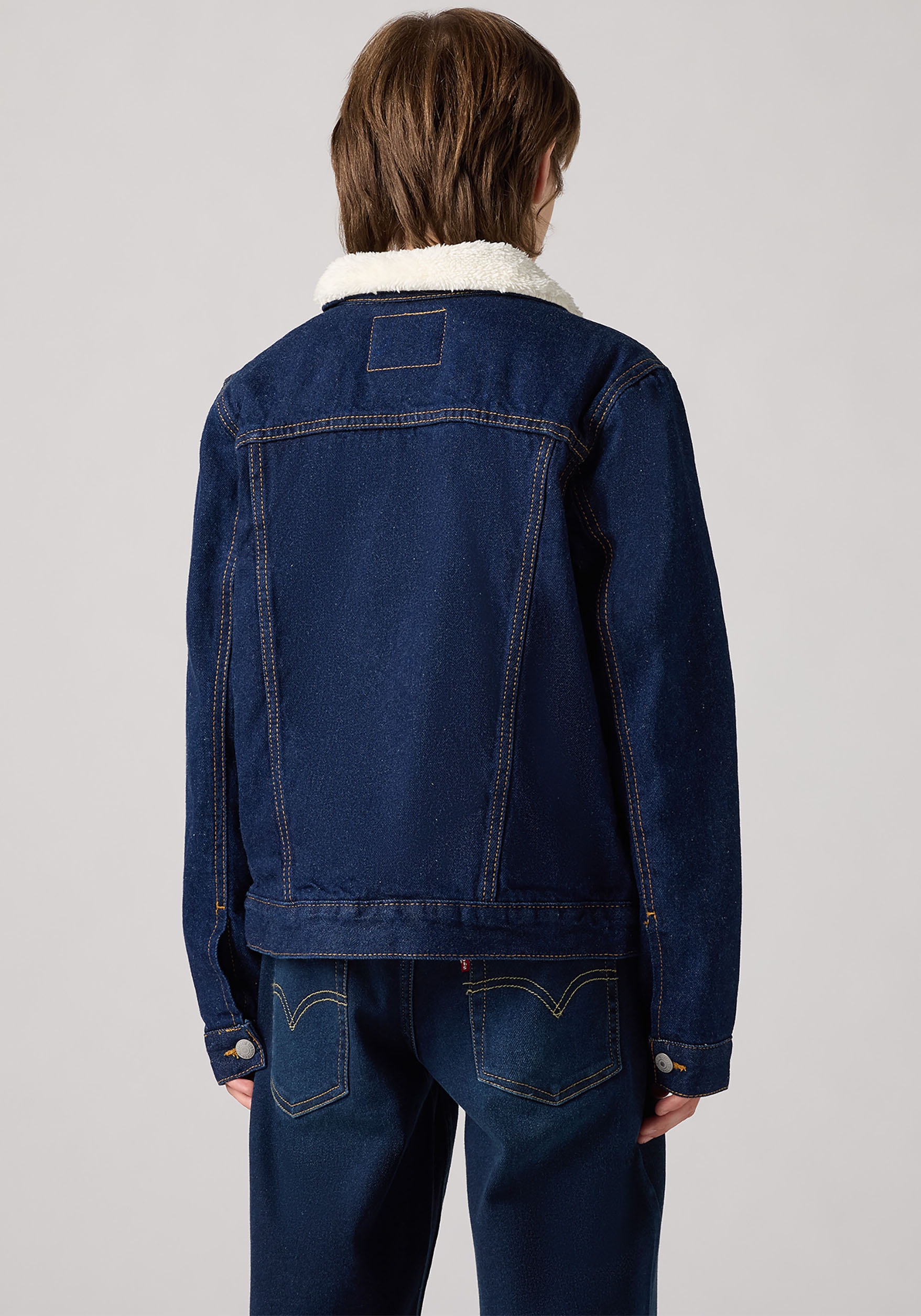 Thumbnail - Levis Kids Jeansjacke "LVN SHERPA TRUCKER" ohne Kapuze mit Taschen for BOYS