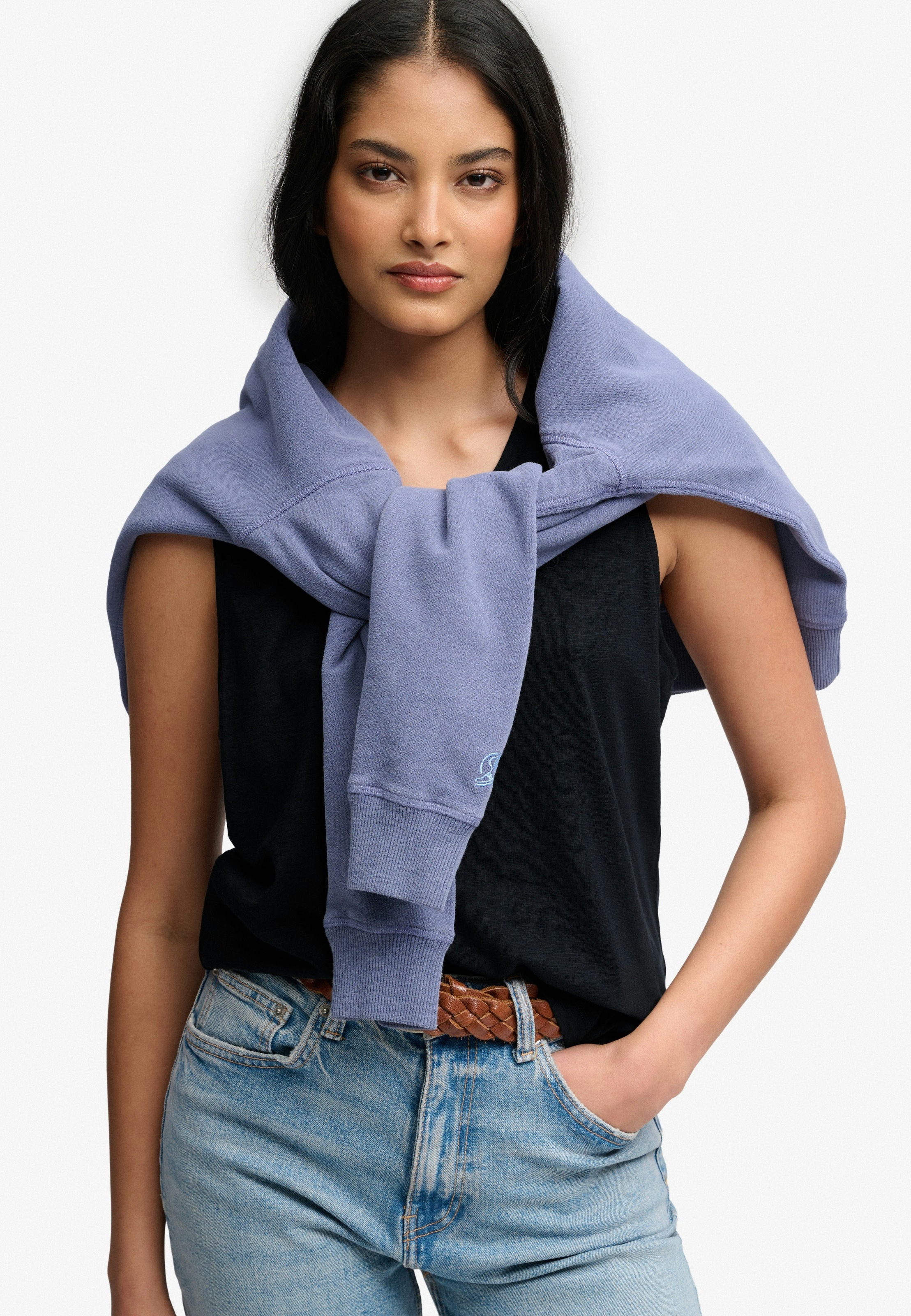 Superdry Tanktop »SCOOP NECK TANK« Baumwollmischung, regular fit