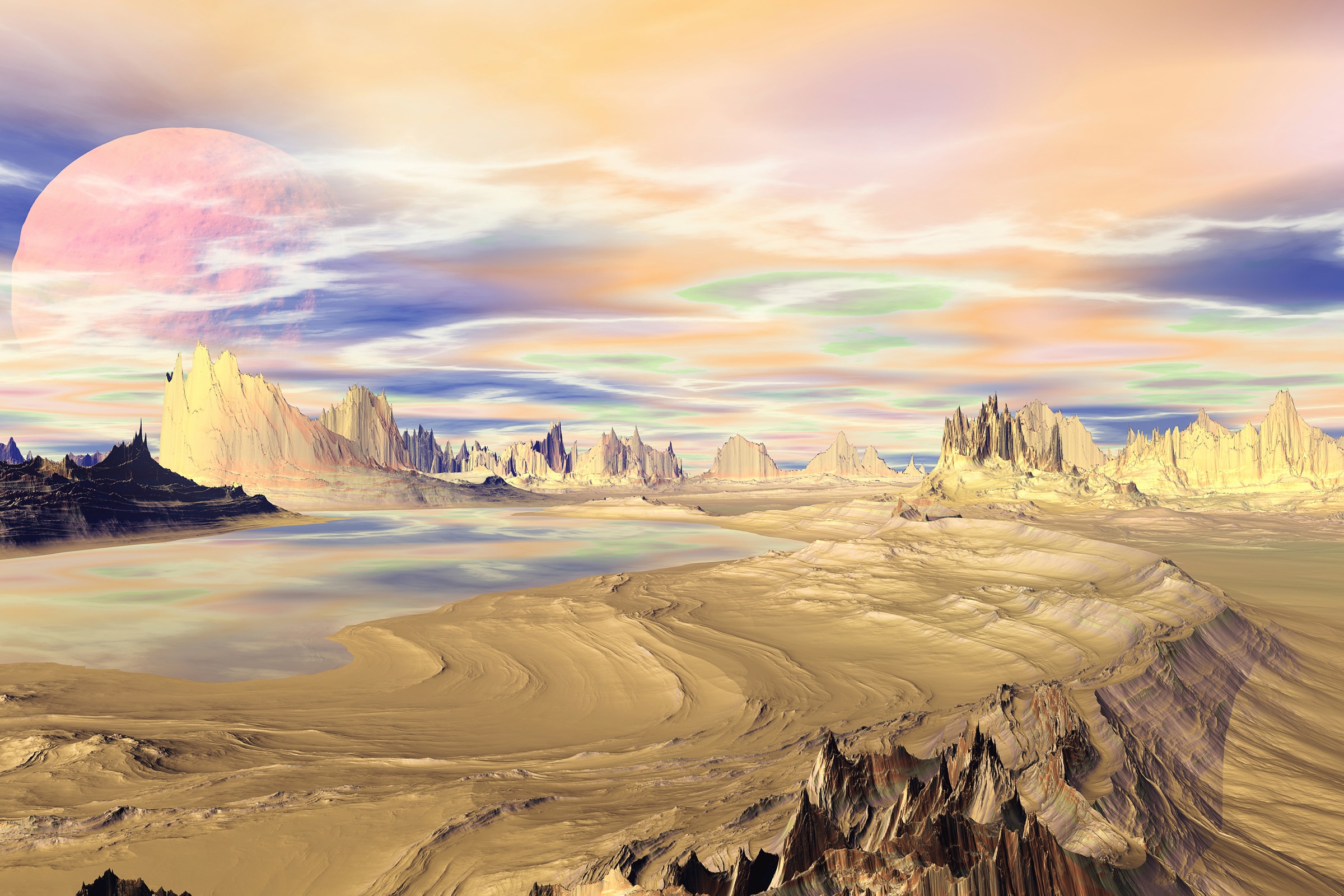 Papermoon Fototapete "PLANETEN-FUTURISTISCH WELTRAUM MOND GALAXIE UNIVERSUM"